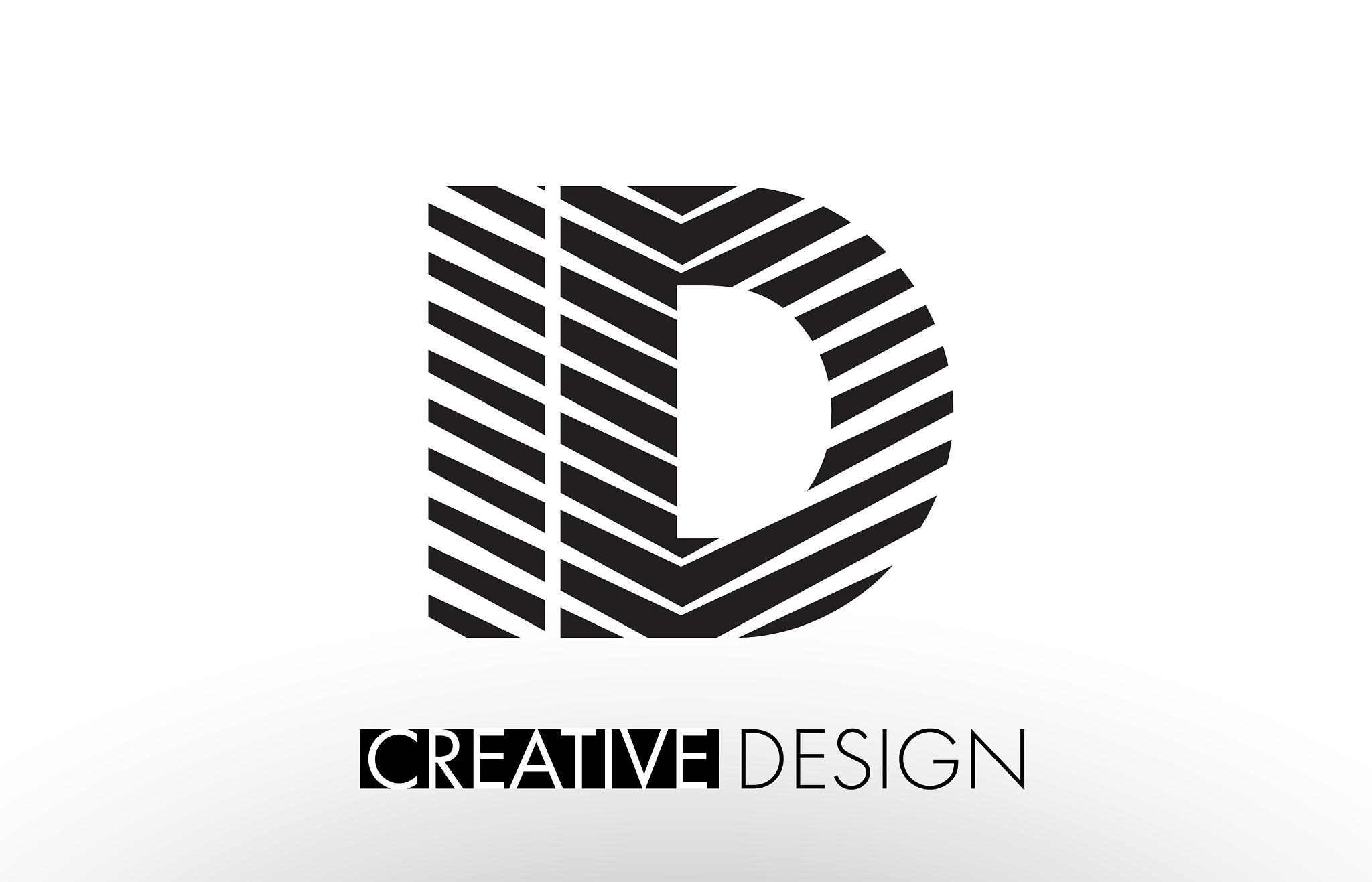 id i d lines letter design with creative elegant