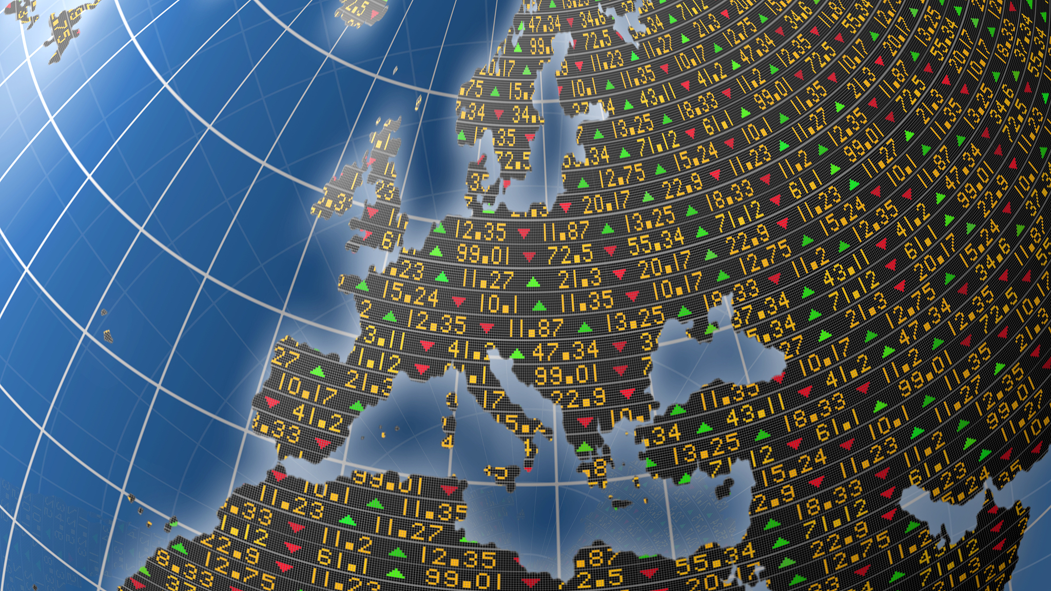 european stock market background