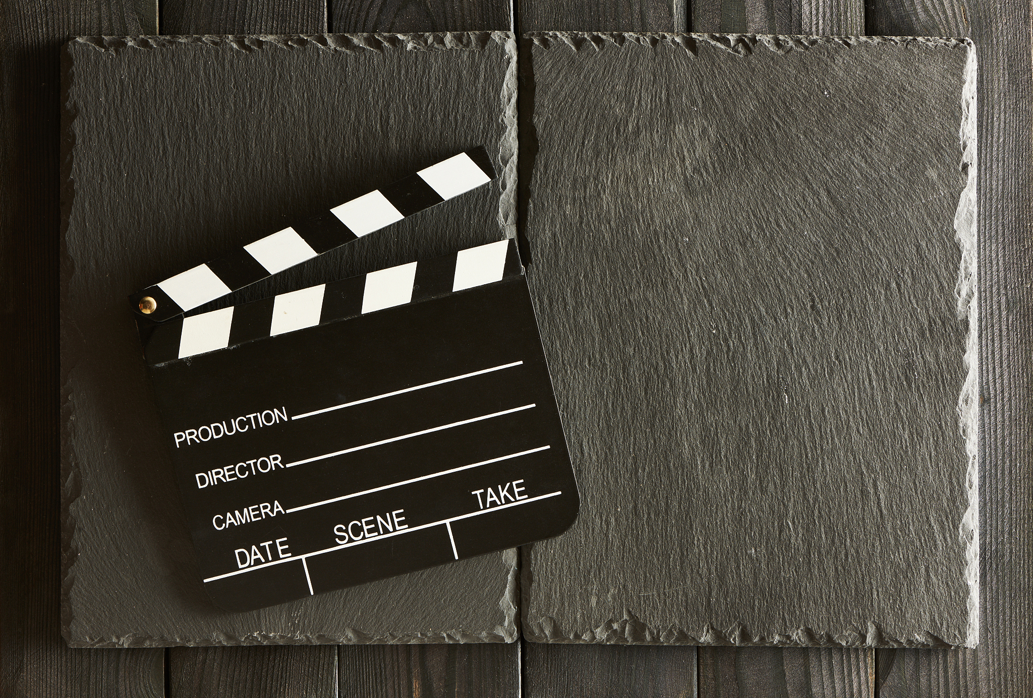 movie production clapper board