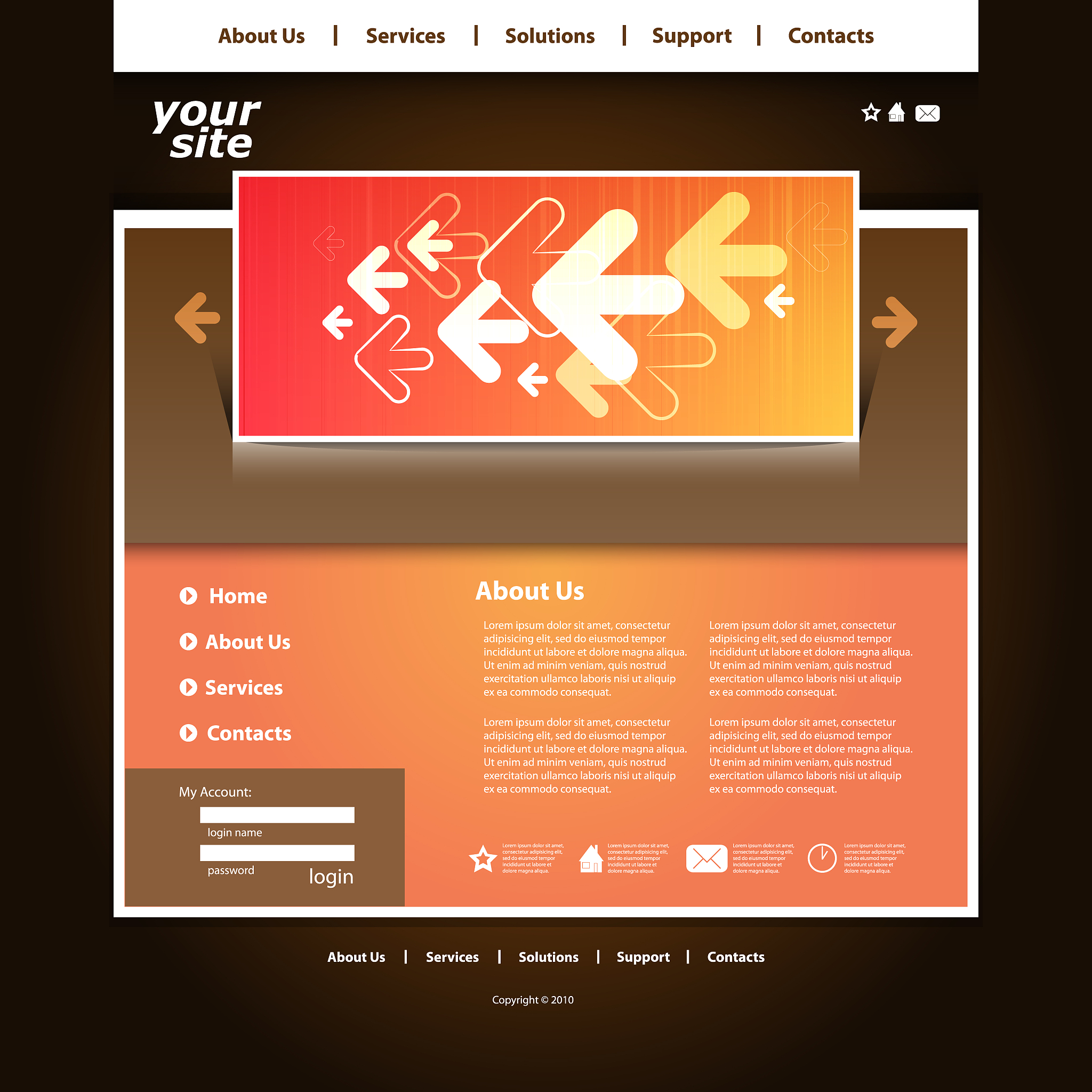 one page website template