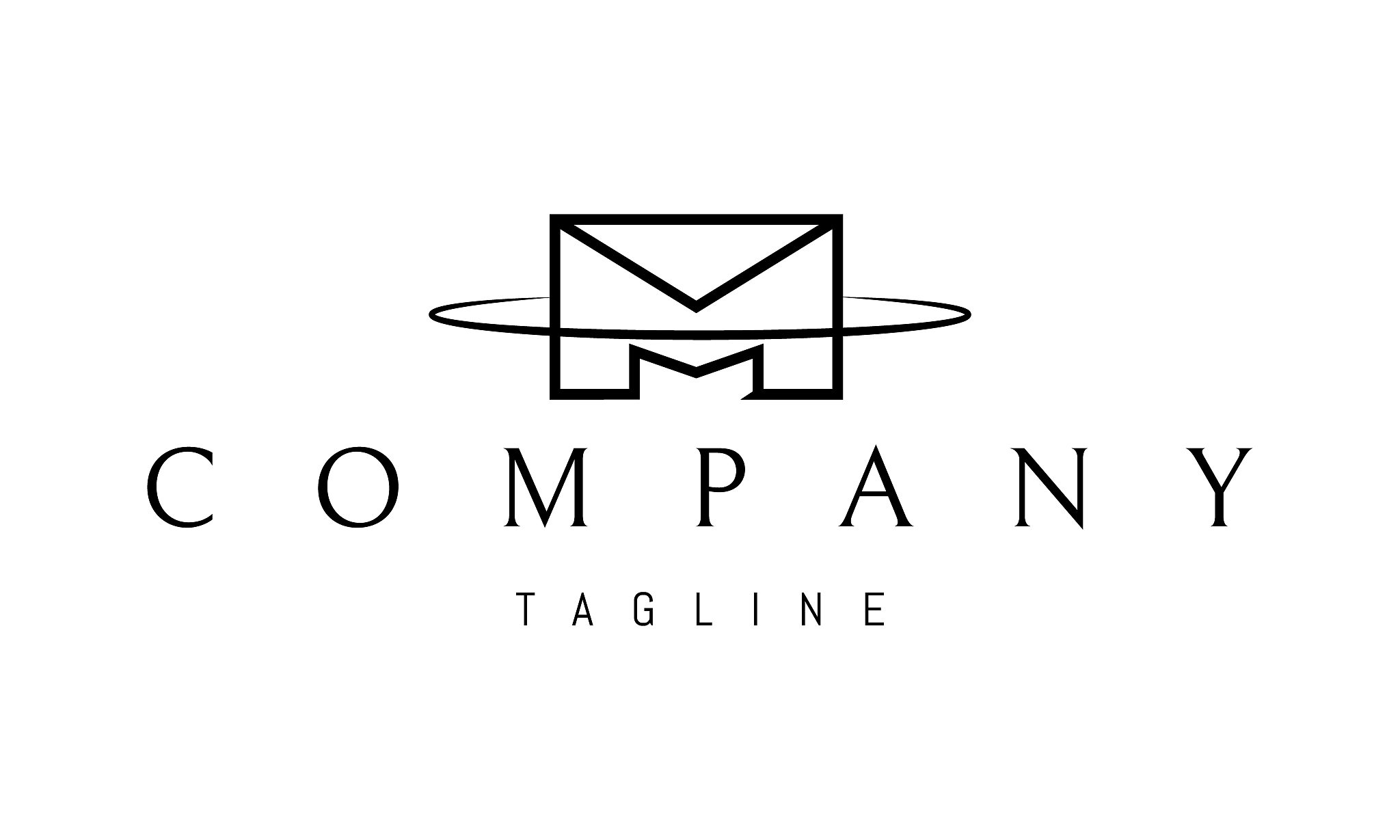vector logo on which an abstract image of an envelope that also 