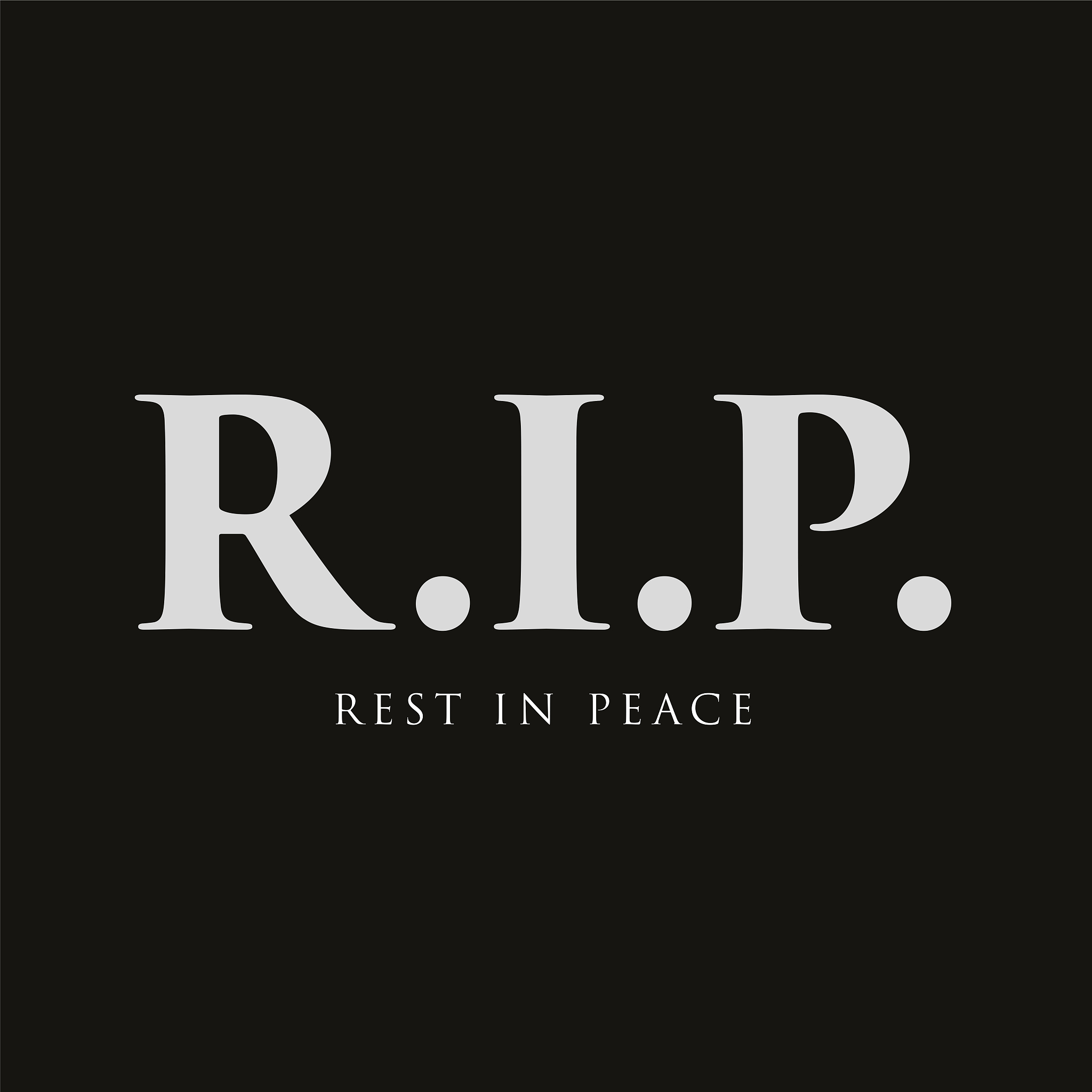 rest in peace sign black