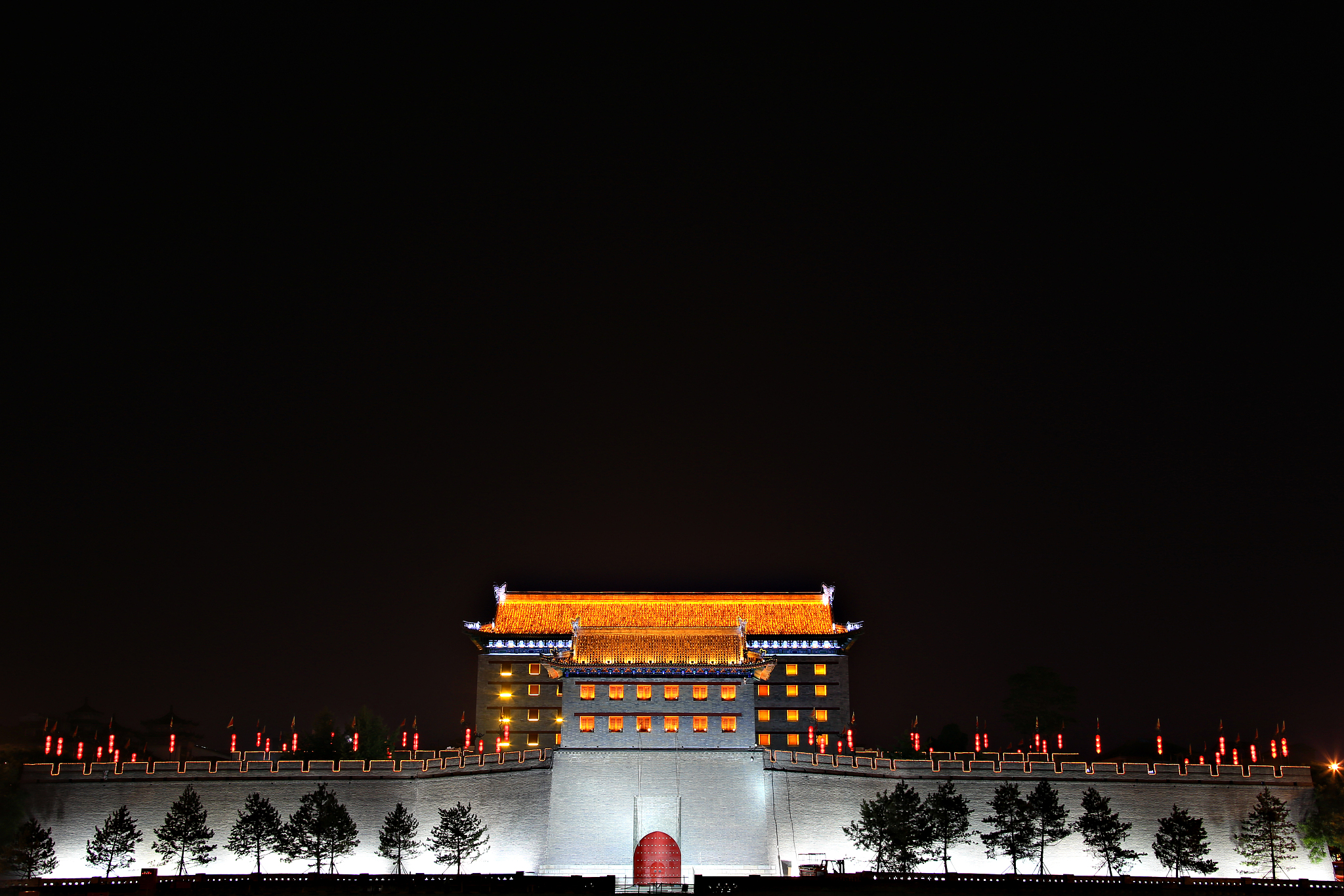 西安地标永宁门城墙