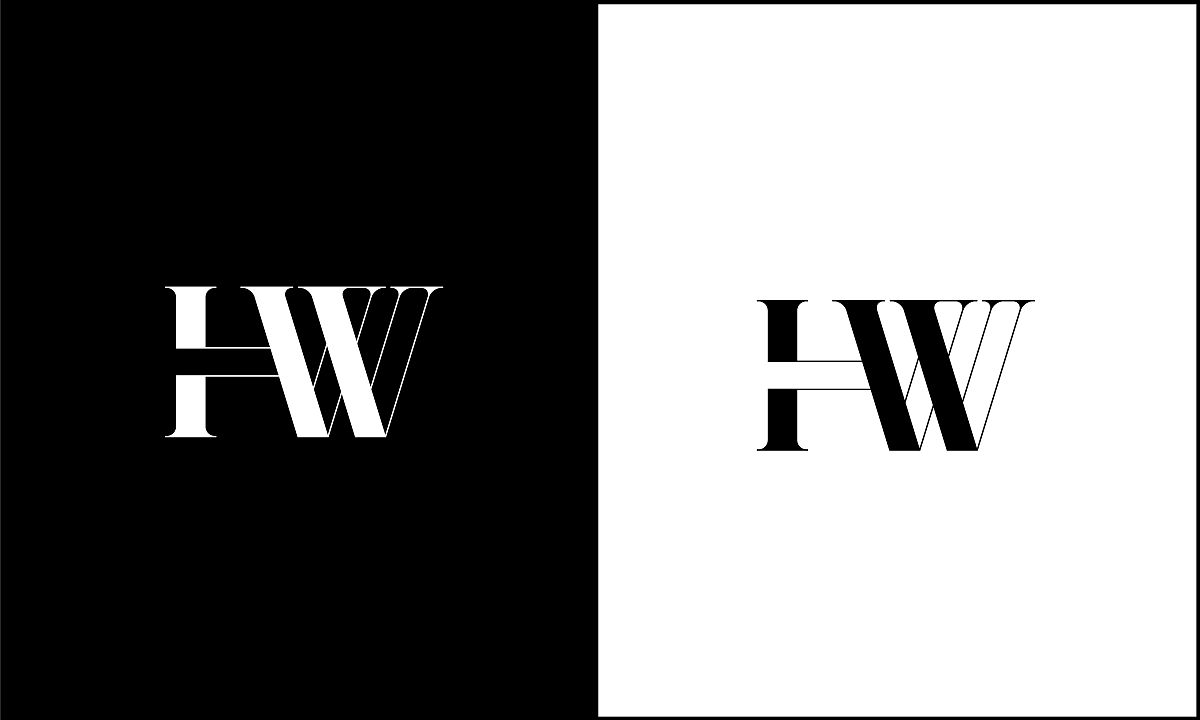hw, wh抽象字母标志组合