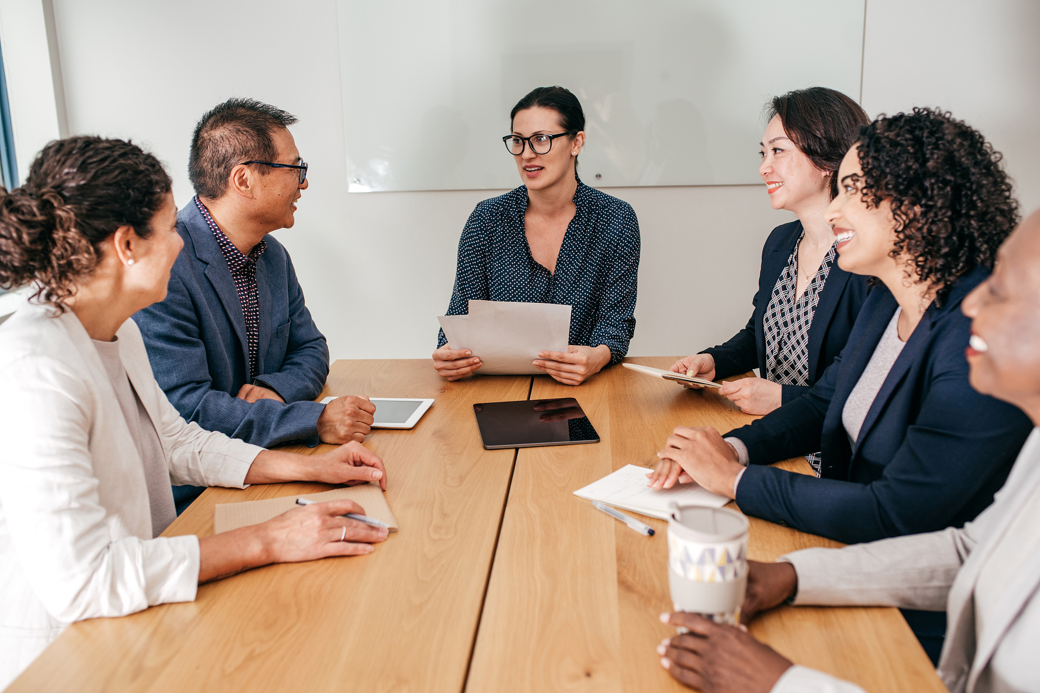 business meeting in a boardroom