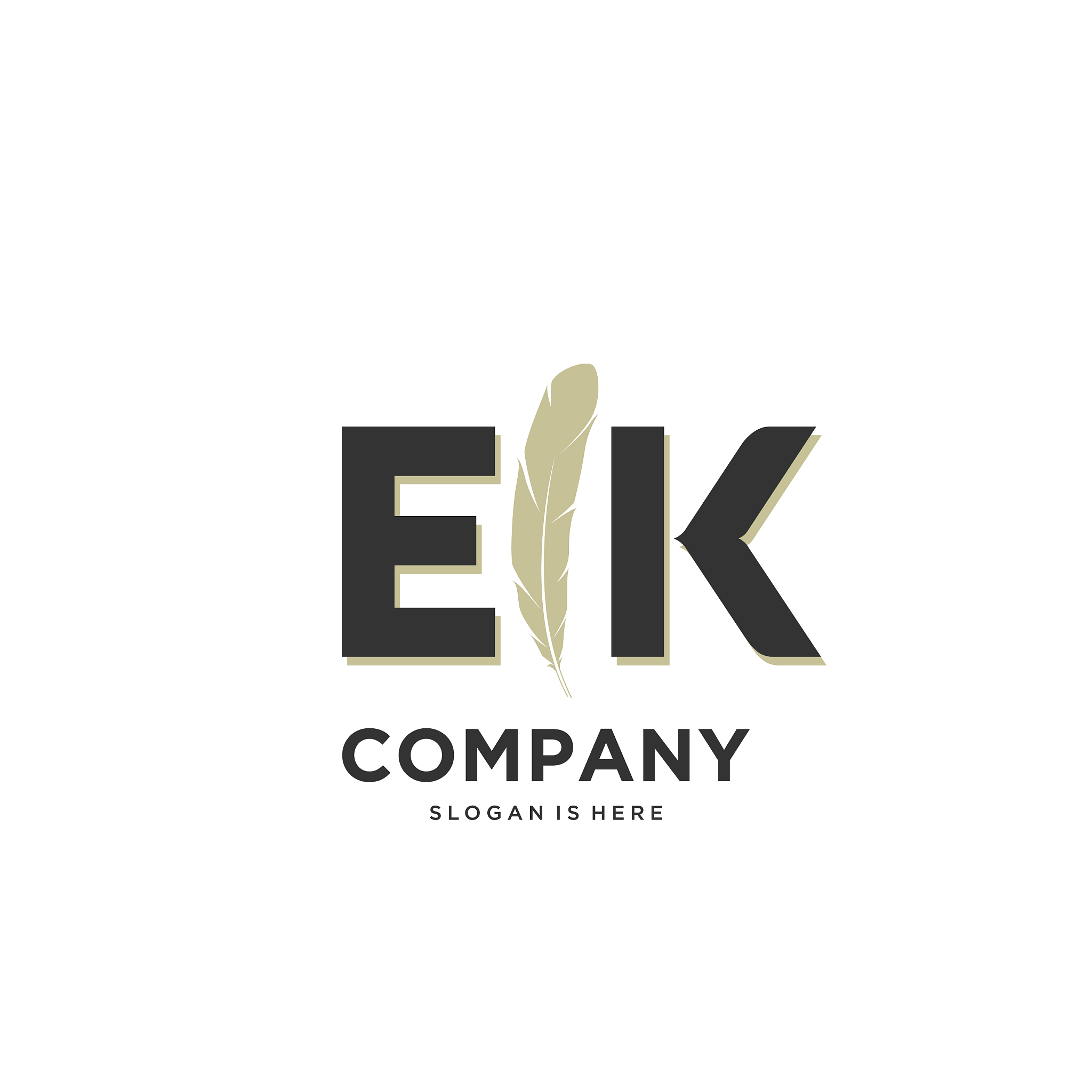 initial ek letter unique attractive creative