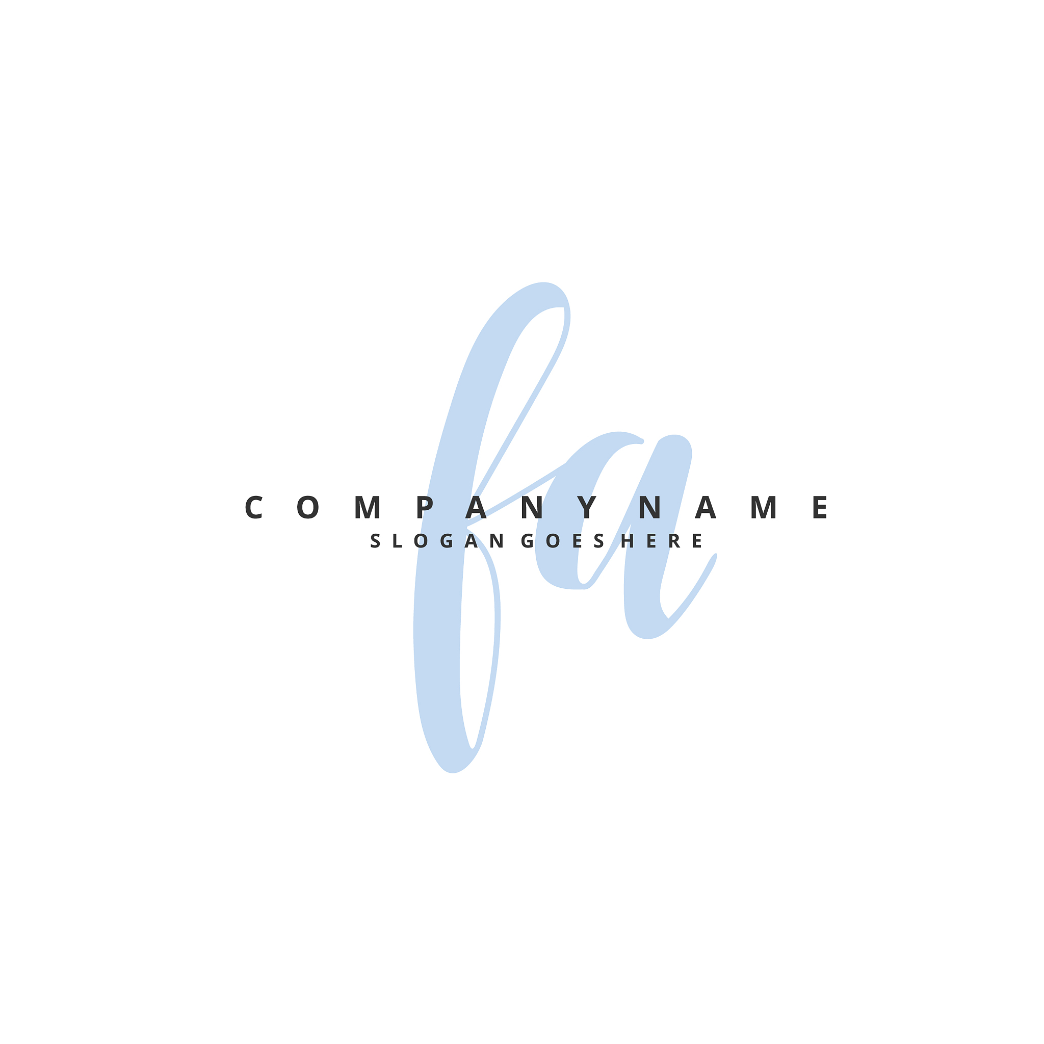 f a fa initial handwriting and signature logo