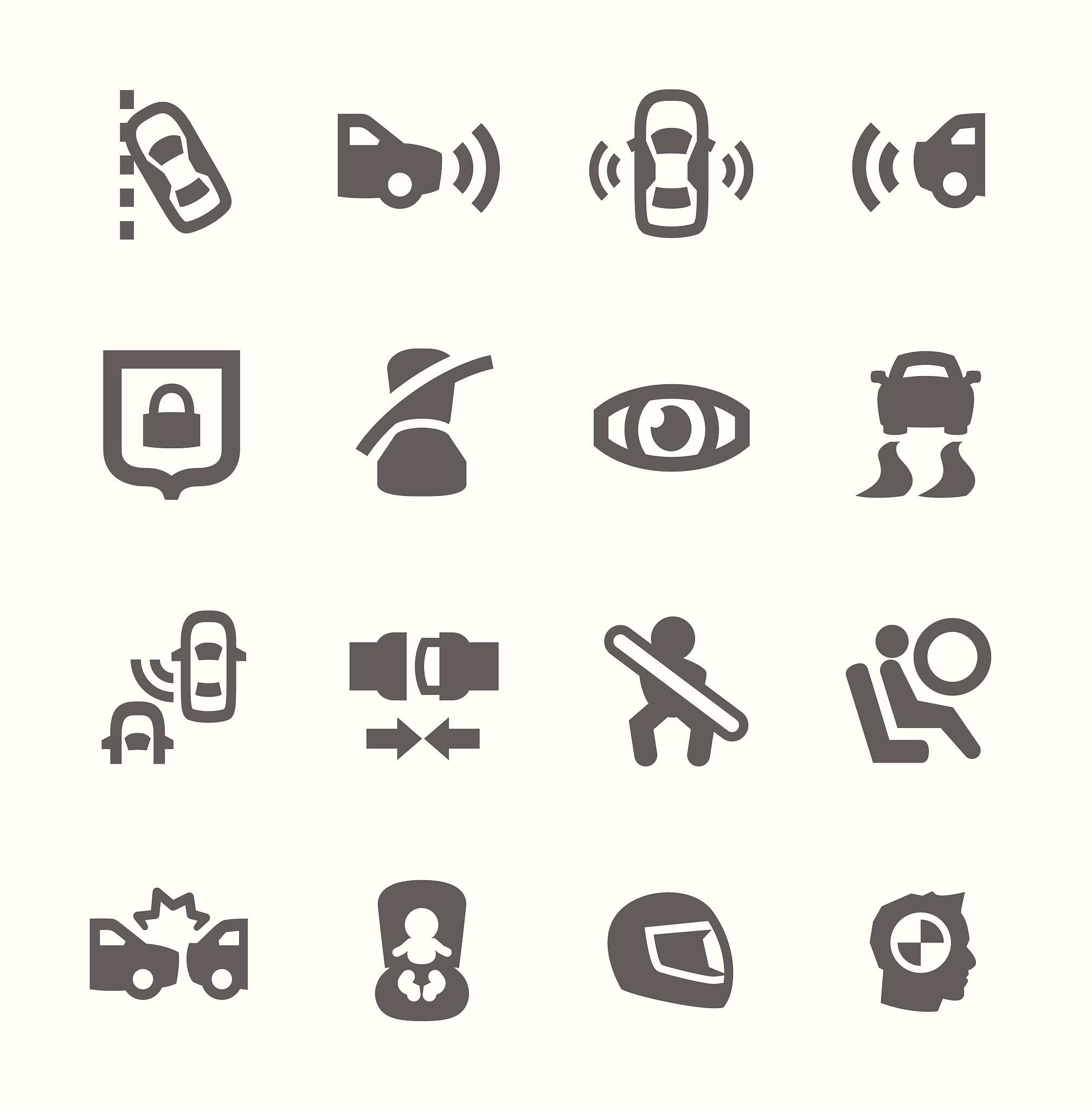 auto safety icons