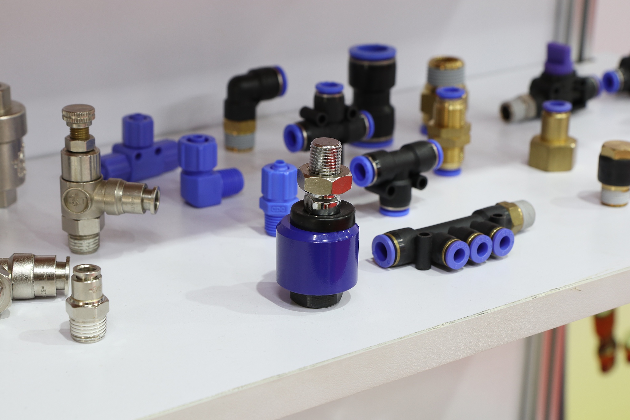 high angle view of equipment on table