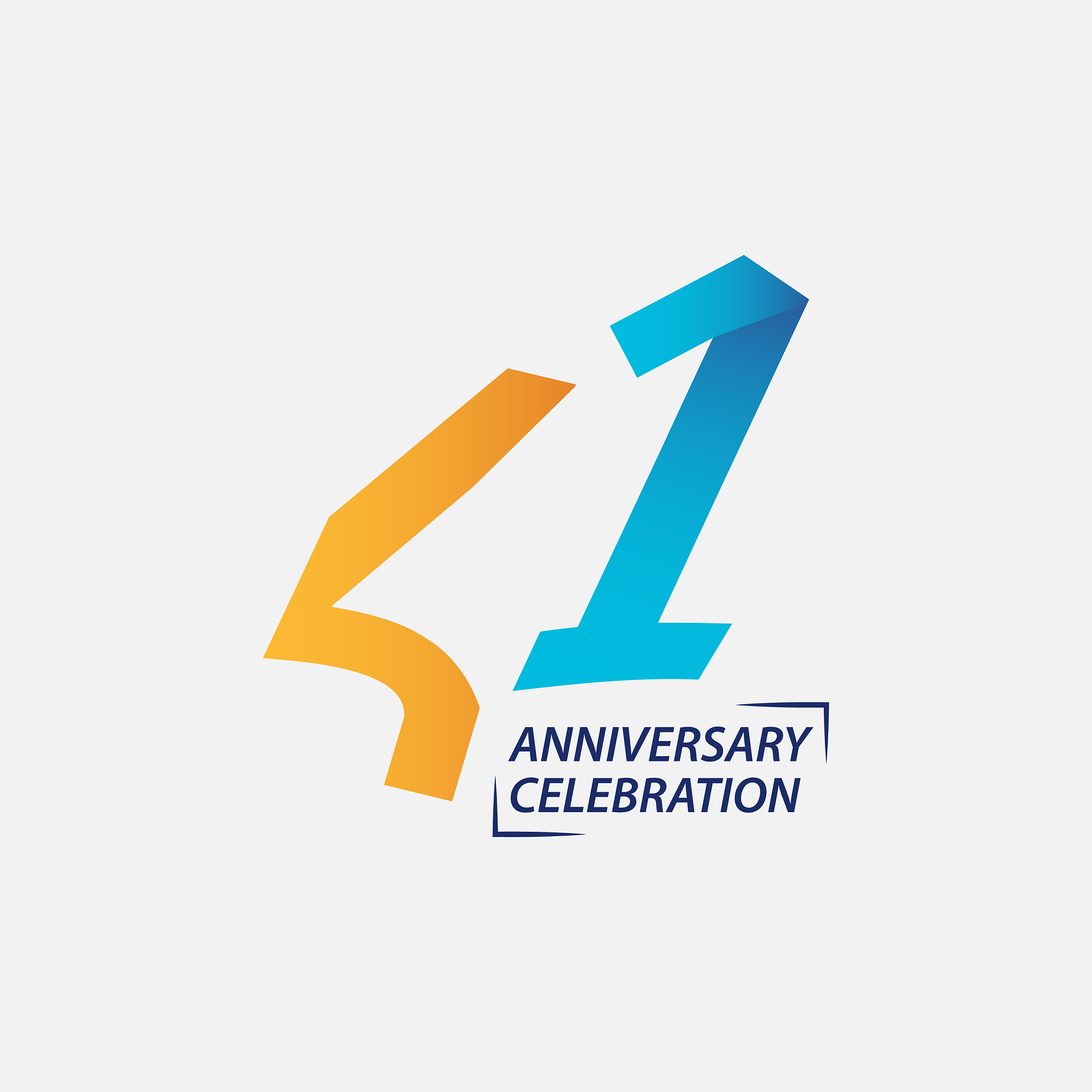 41 year anniversary celebration template design
