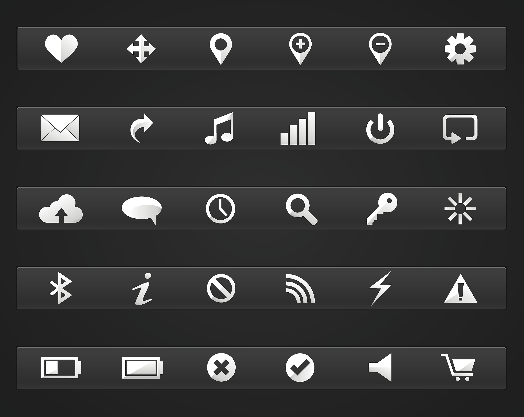 set of entertainment media icon symbol