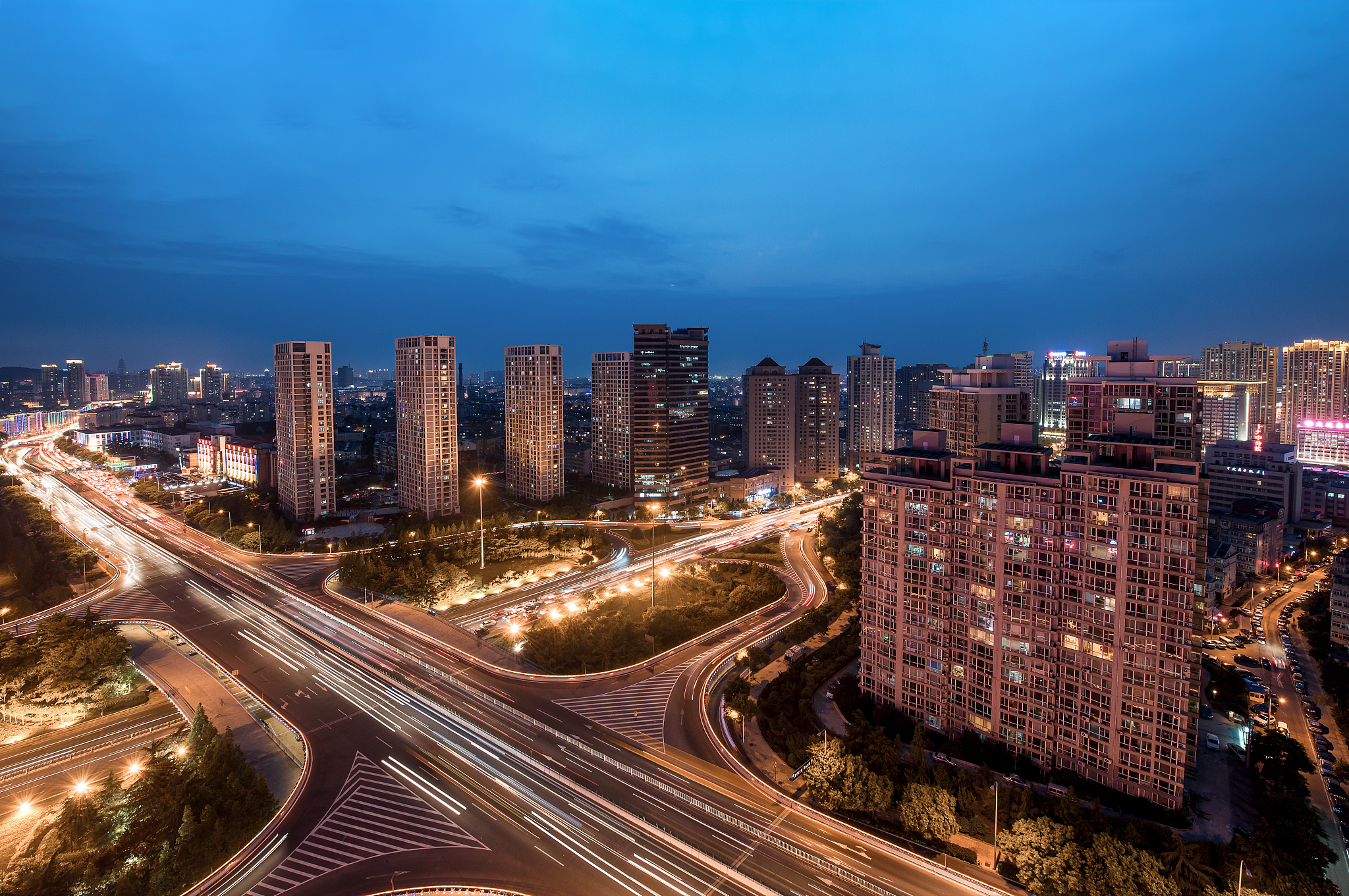 青岛城市夜景风光