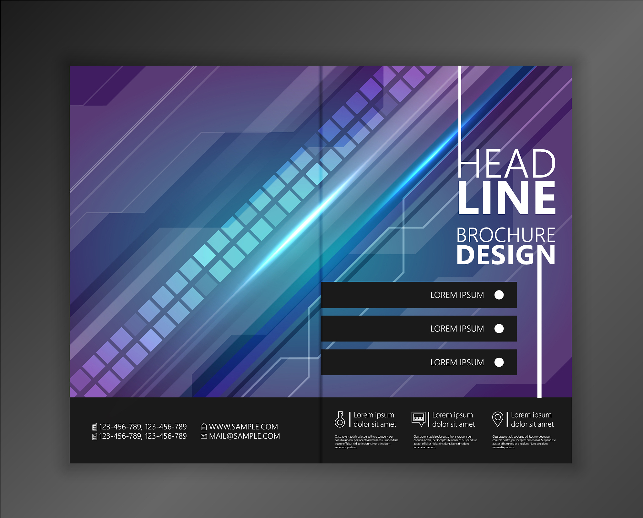 modern abstract brochure report or flyer design