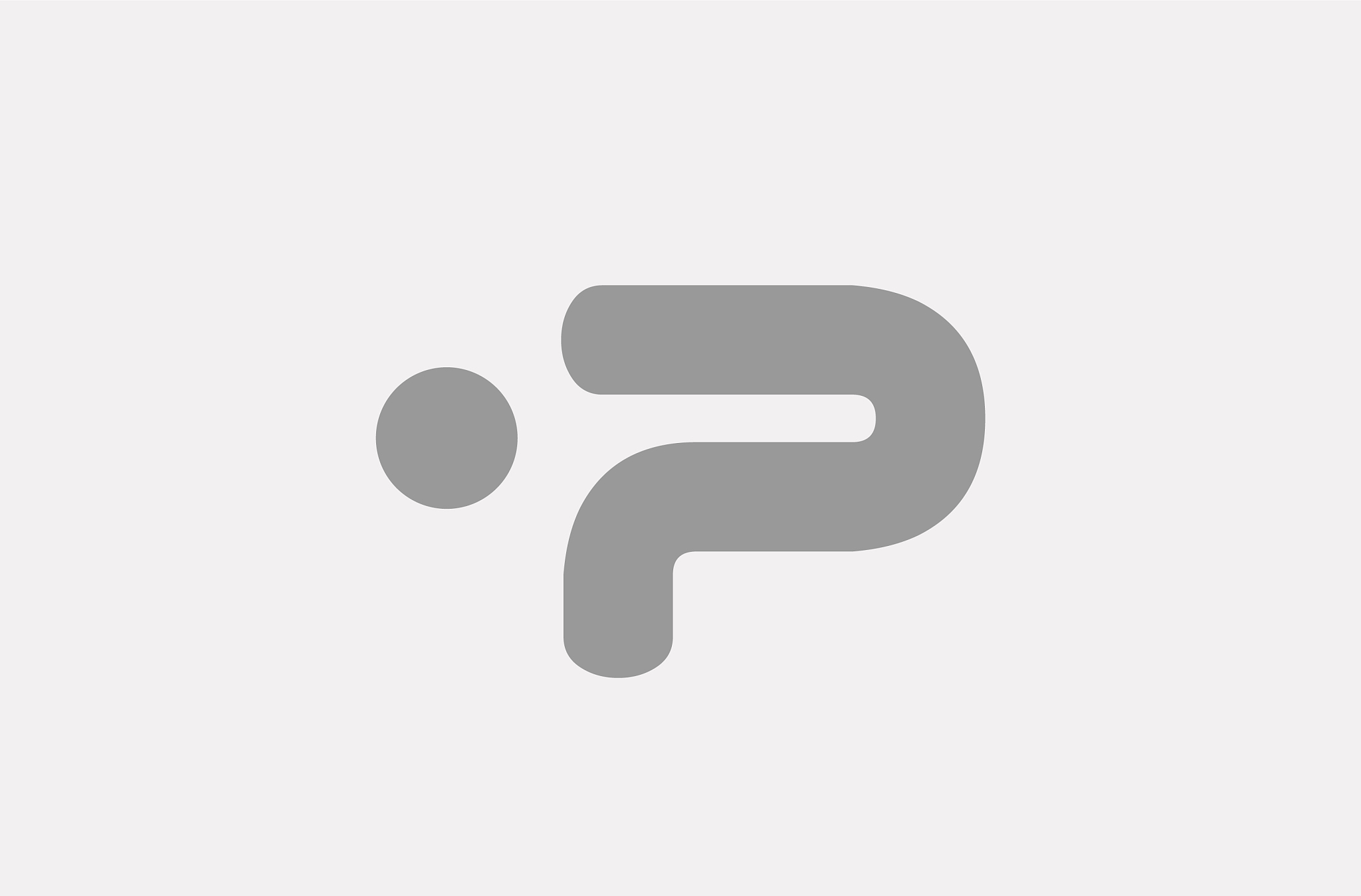 alphabet letter p dot logo icon template company