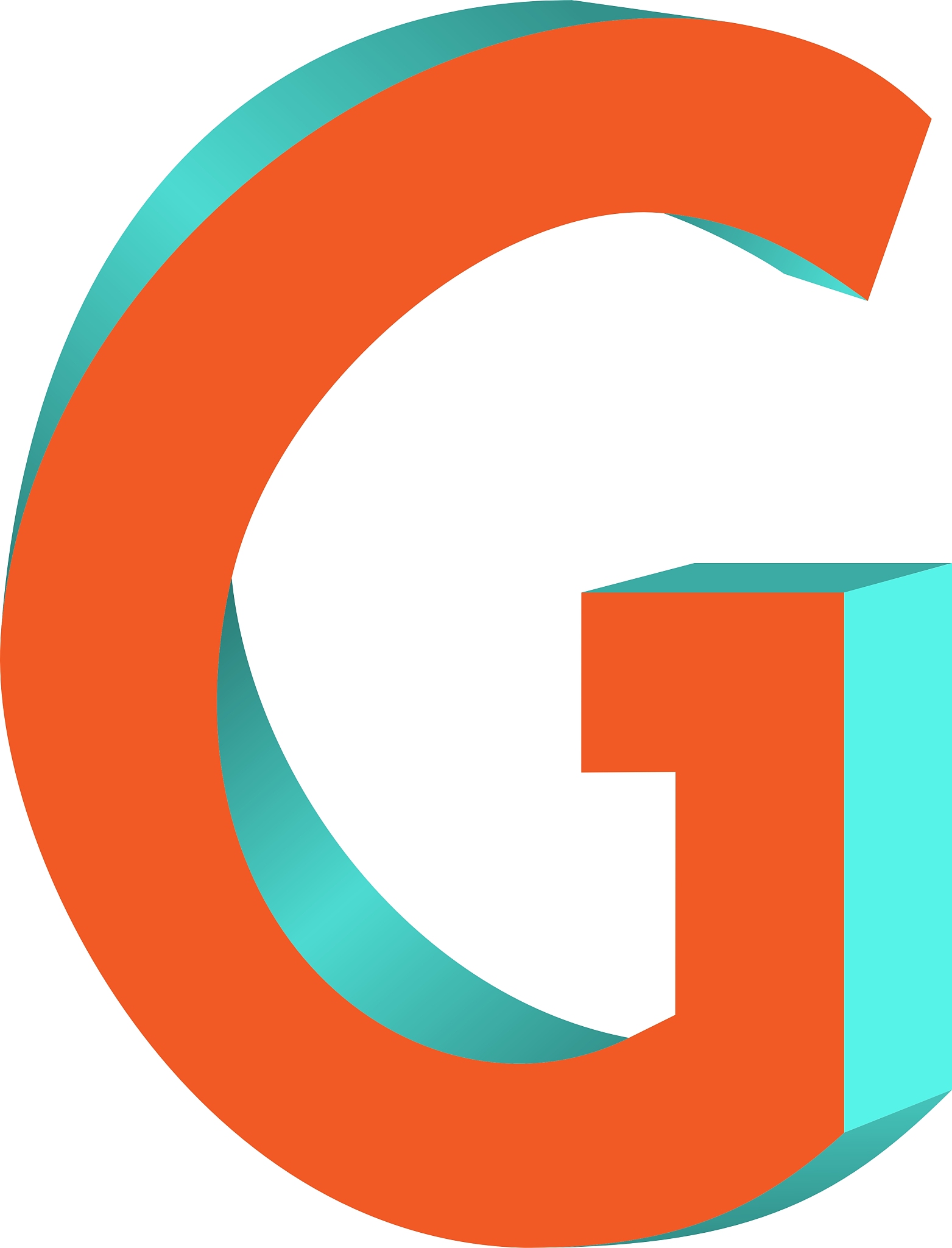 twisted letter g logo icon design template element
