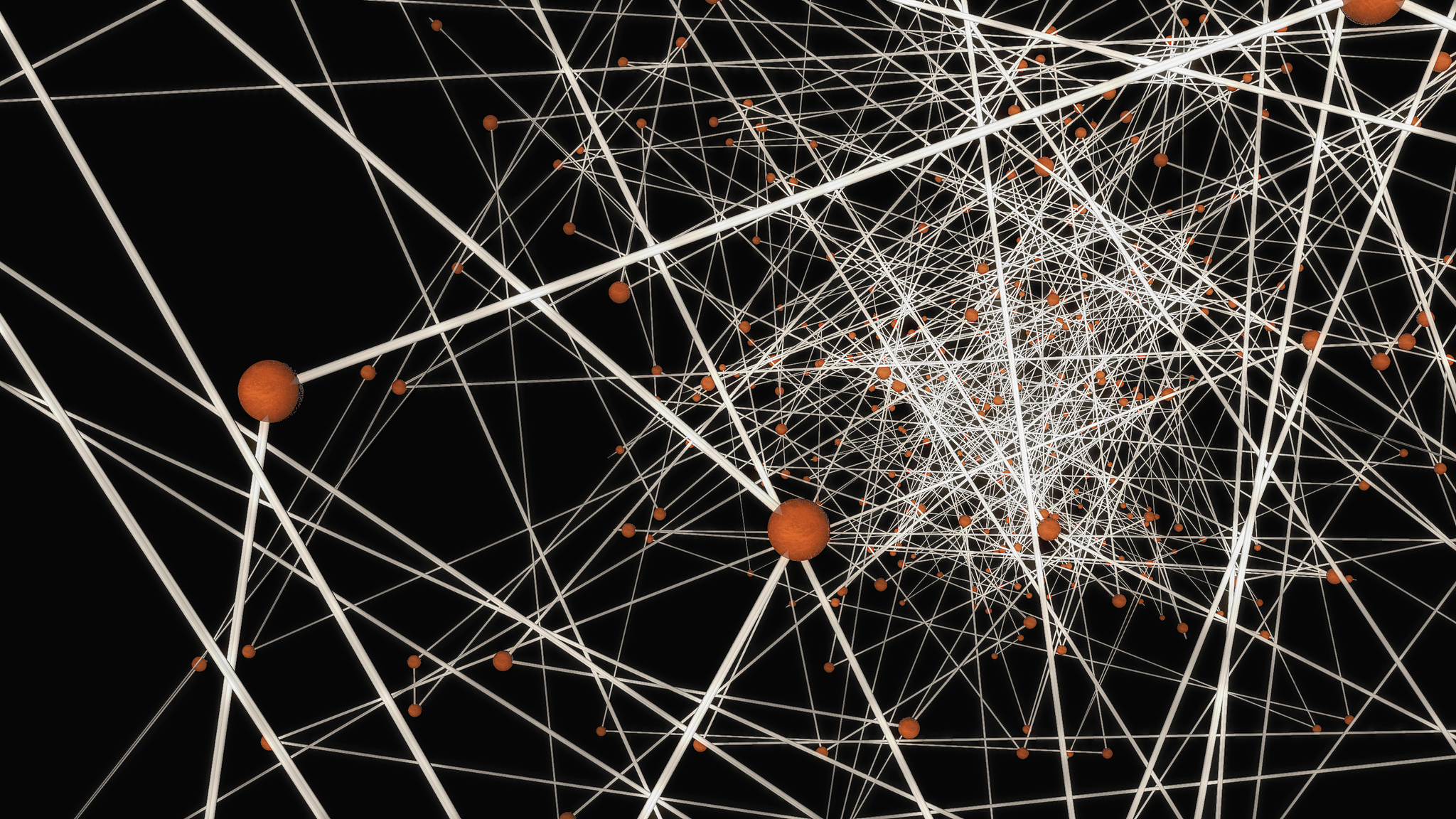 structure 3d rendering connection and particles