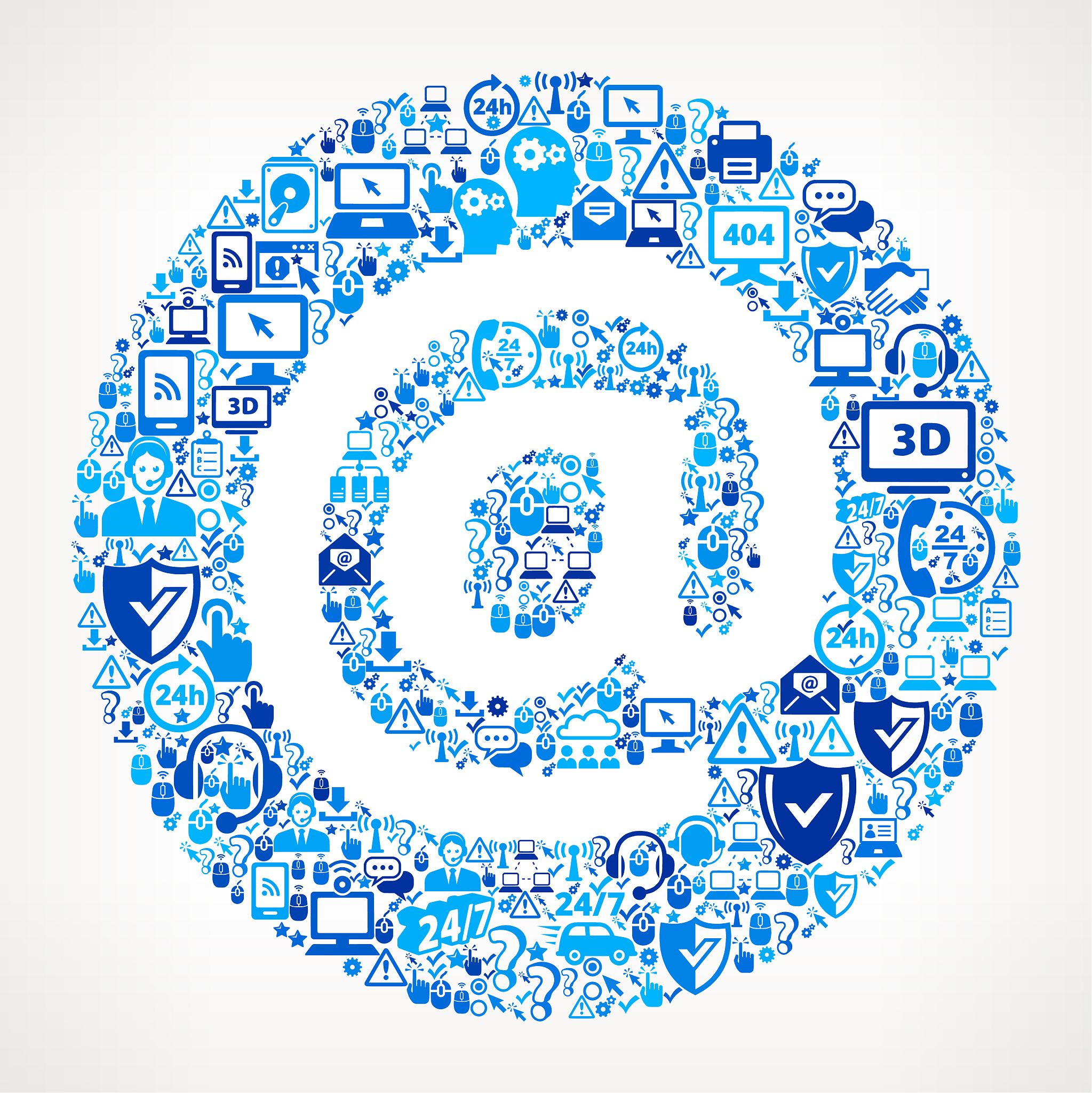 email  tech support vector icon pattern