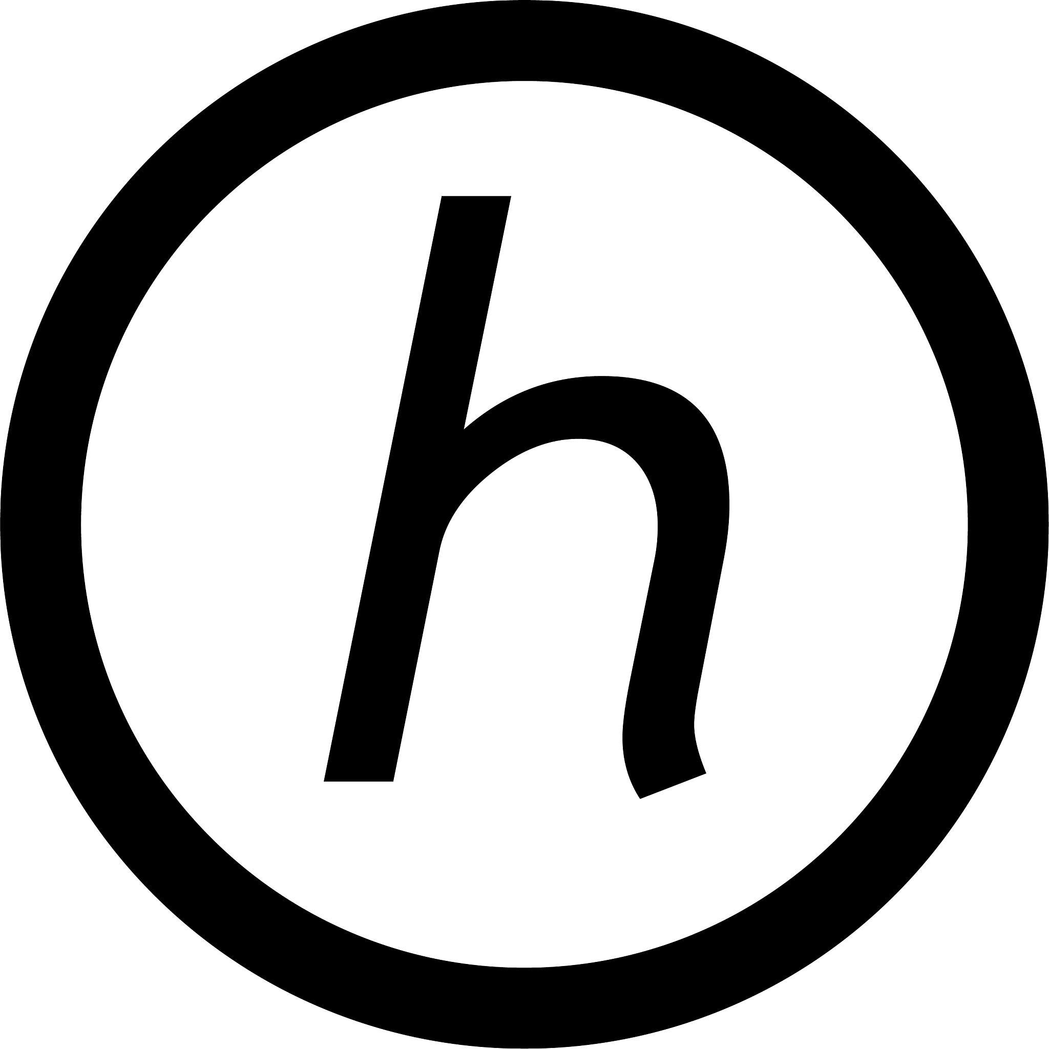 basic font letter h icon design