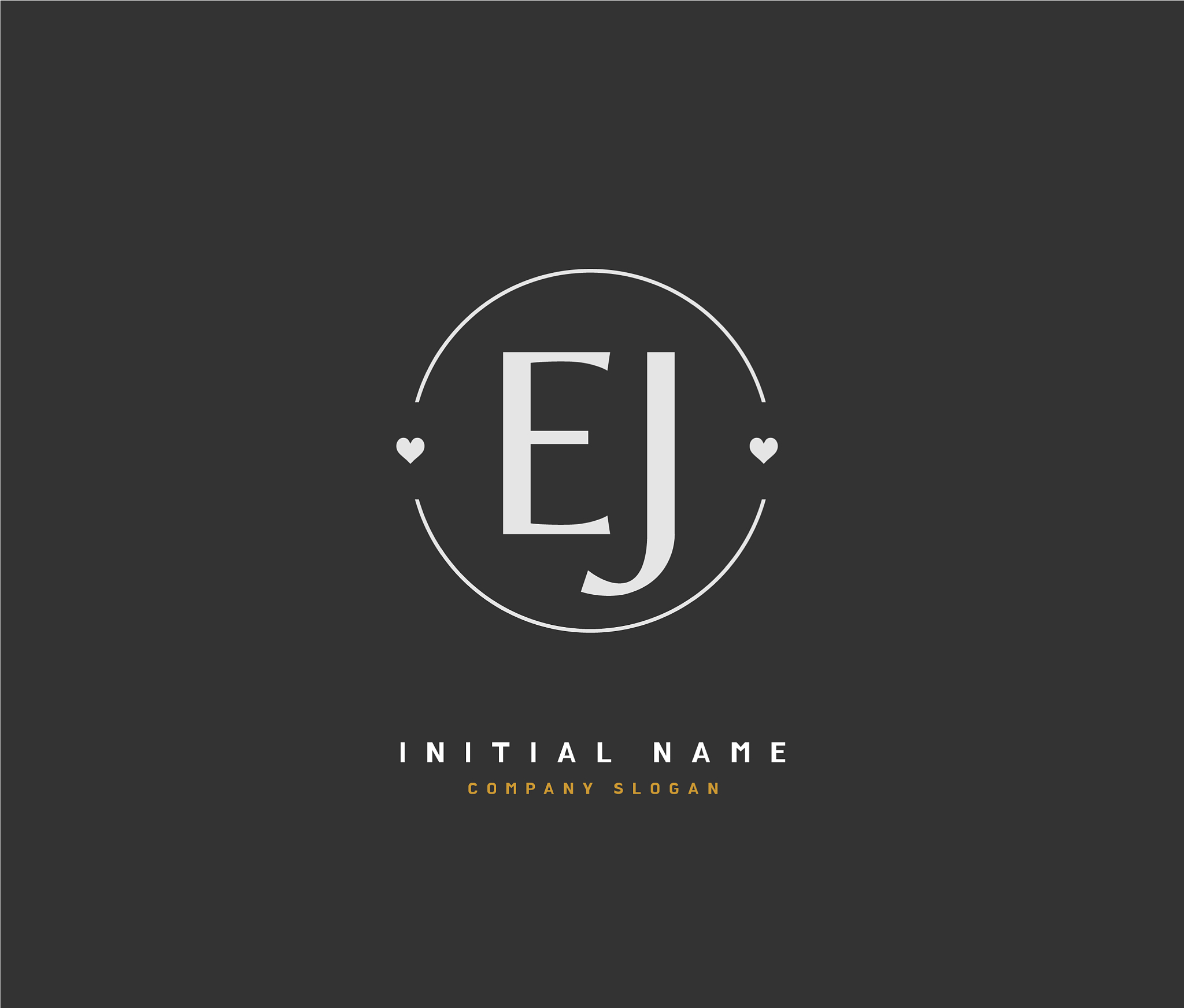 e j ej beauty initial logo handwriting logo of
