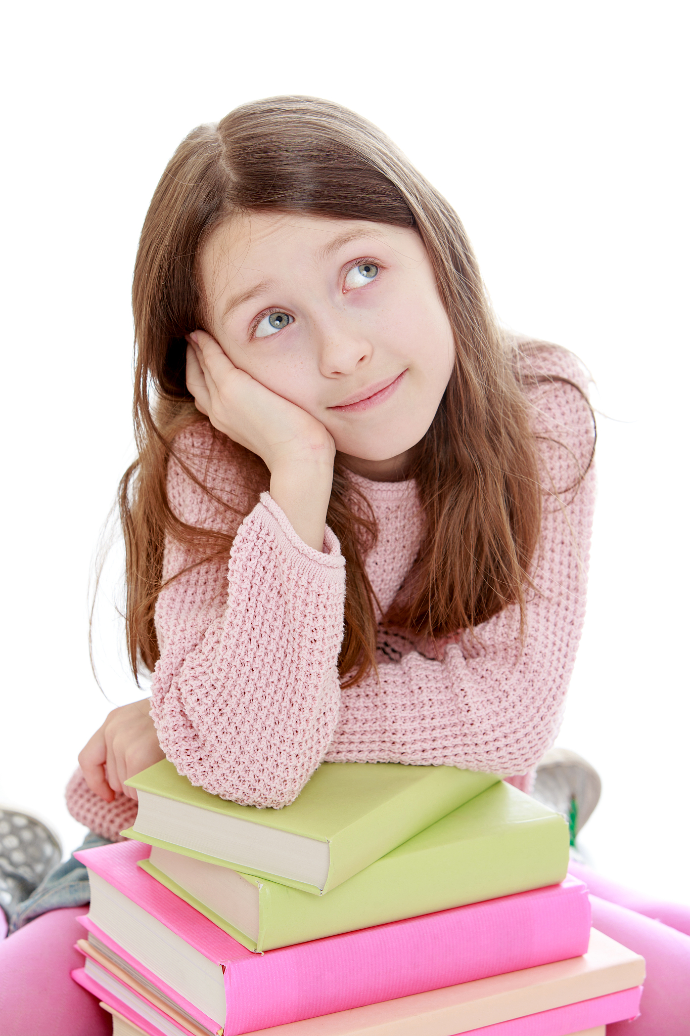 portrait of beautiful girls 7-8 years