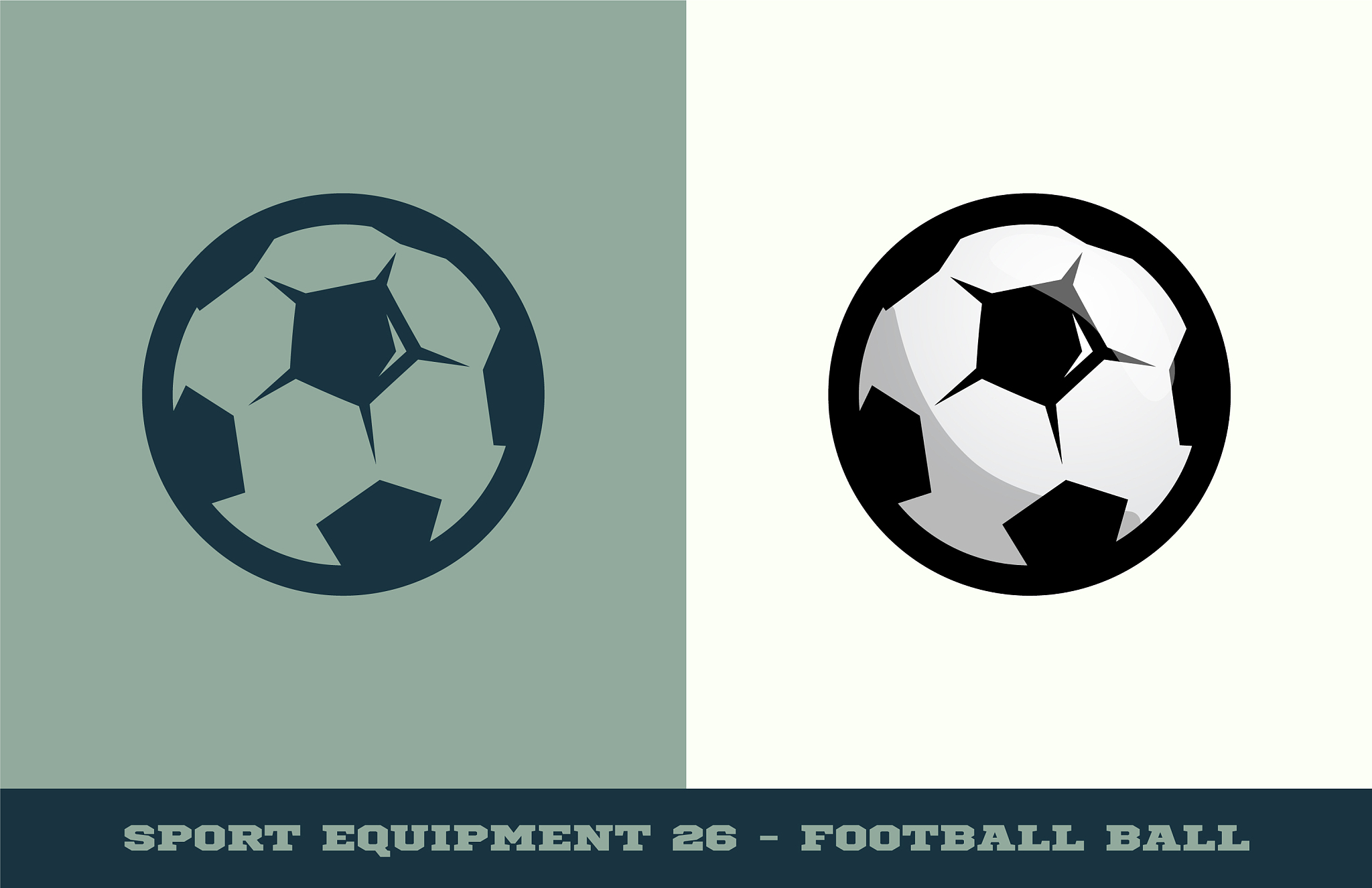 football or soccer ball icon game equipment