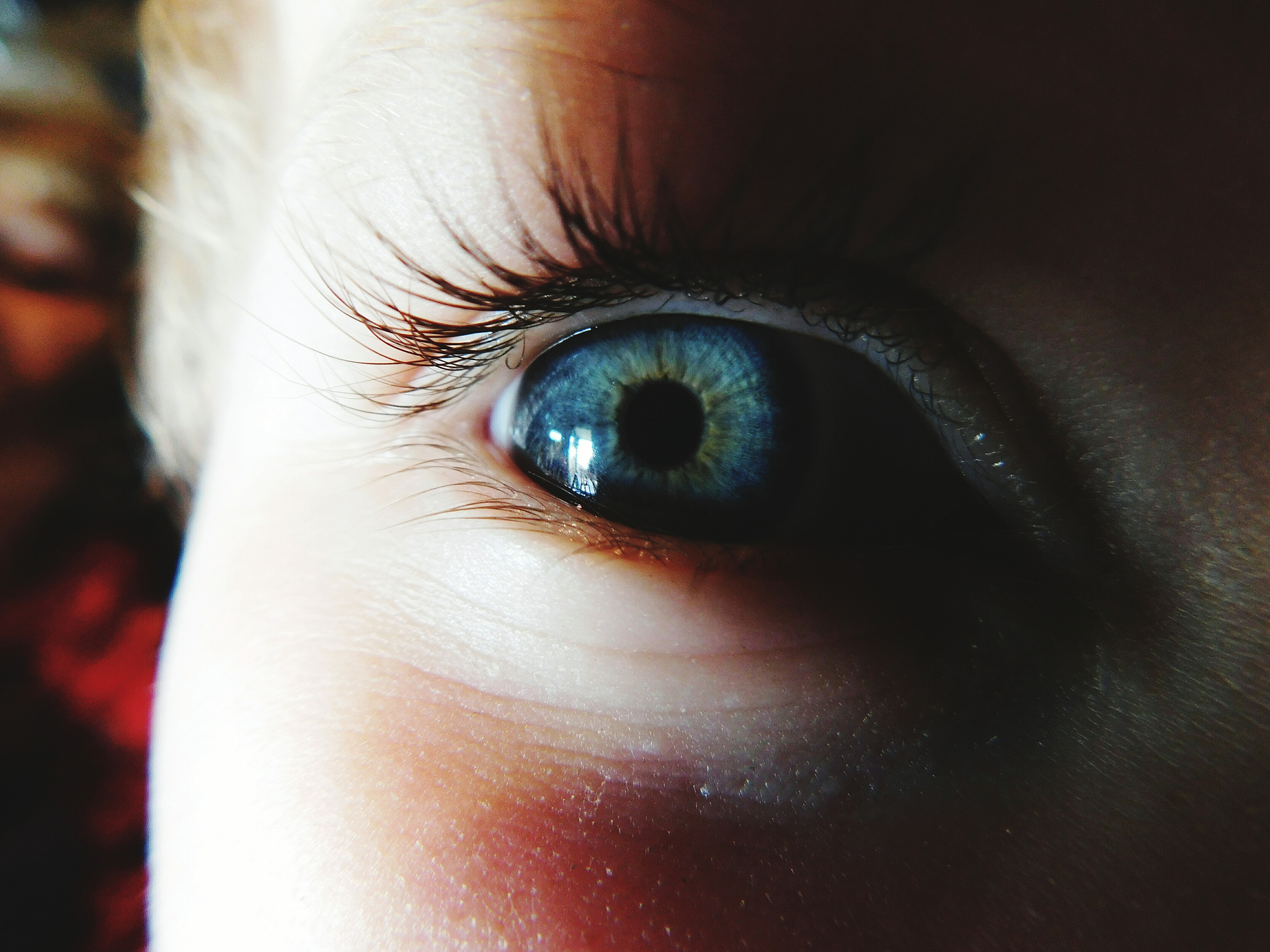 close-up of human eye