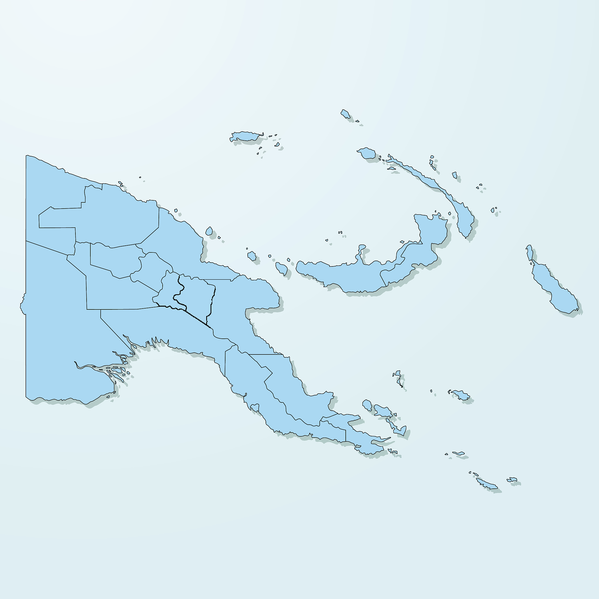 papua new guinea blue map on degraded background vector