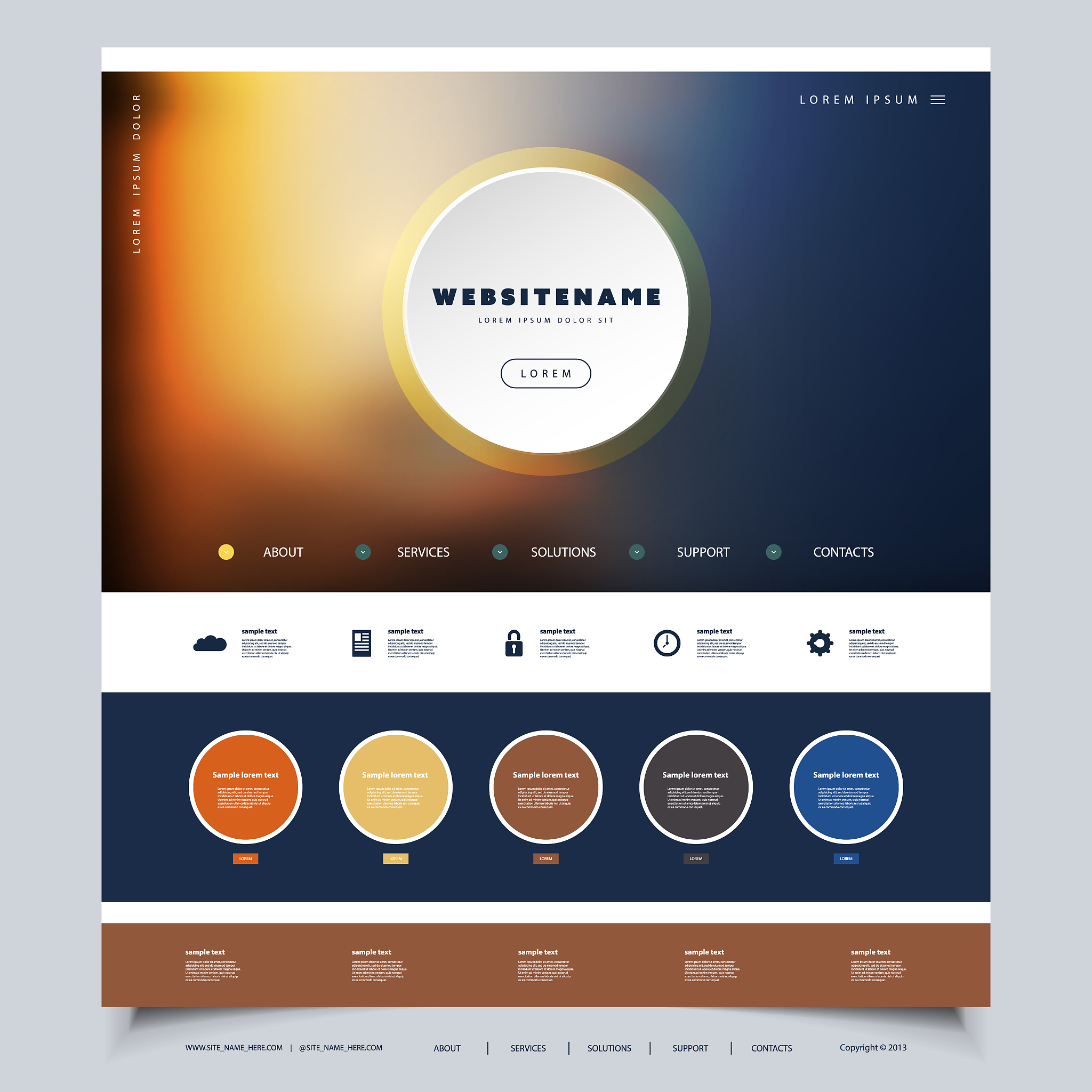 one page website template