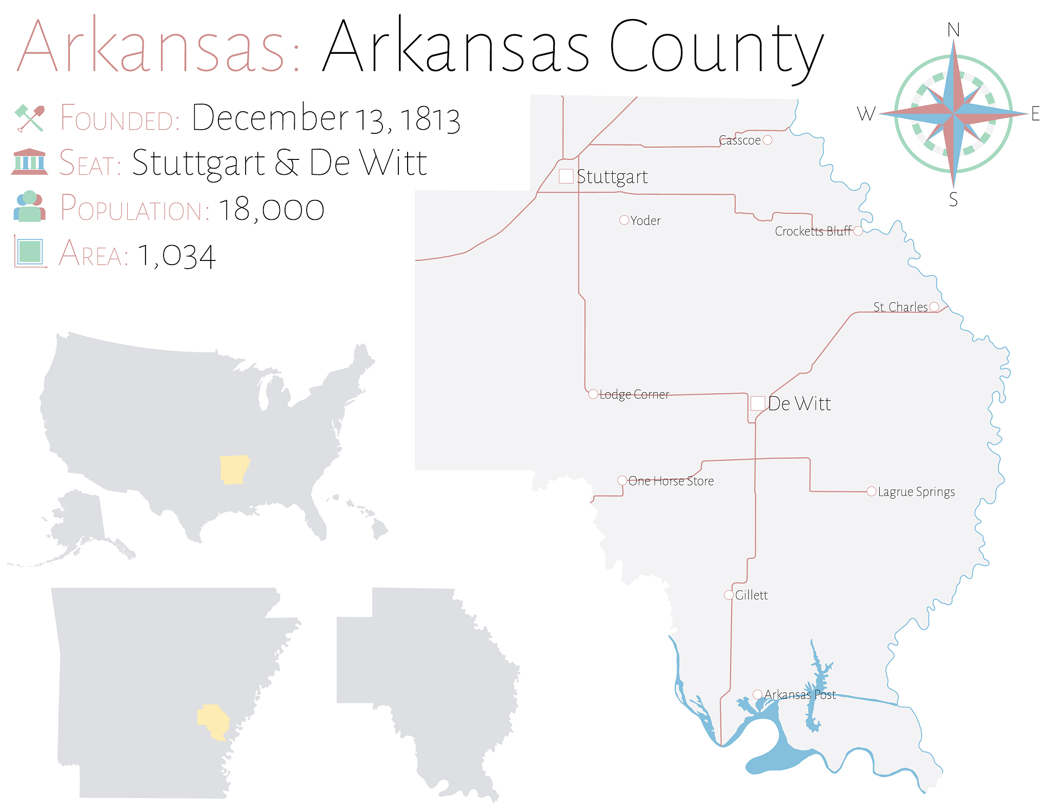 map arkansas county in arkansas