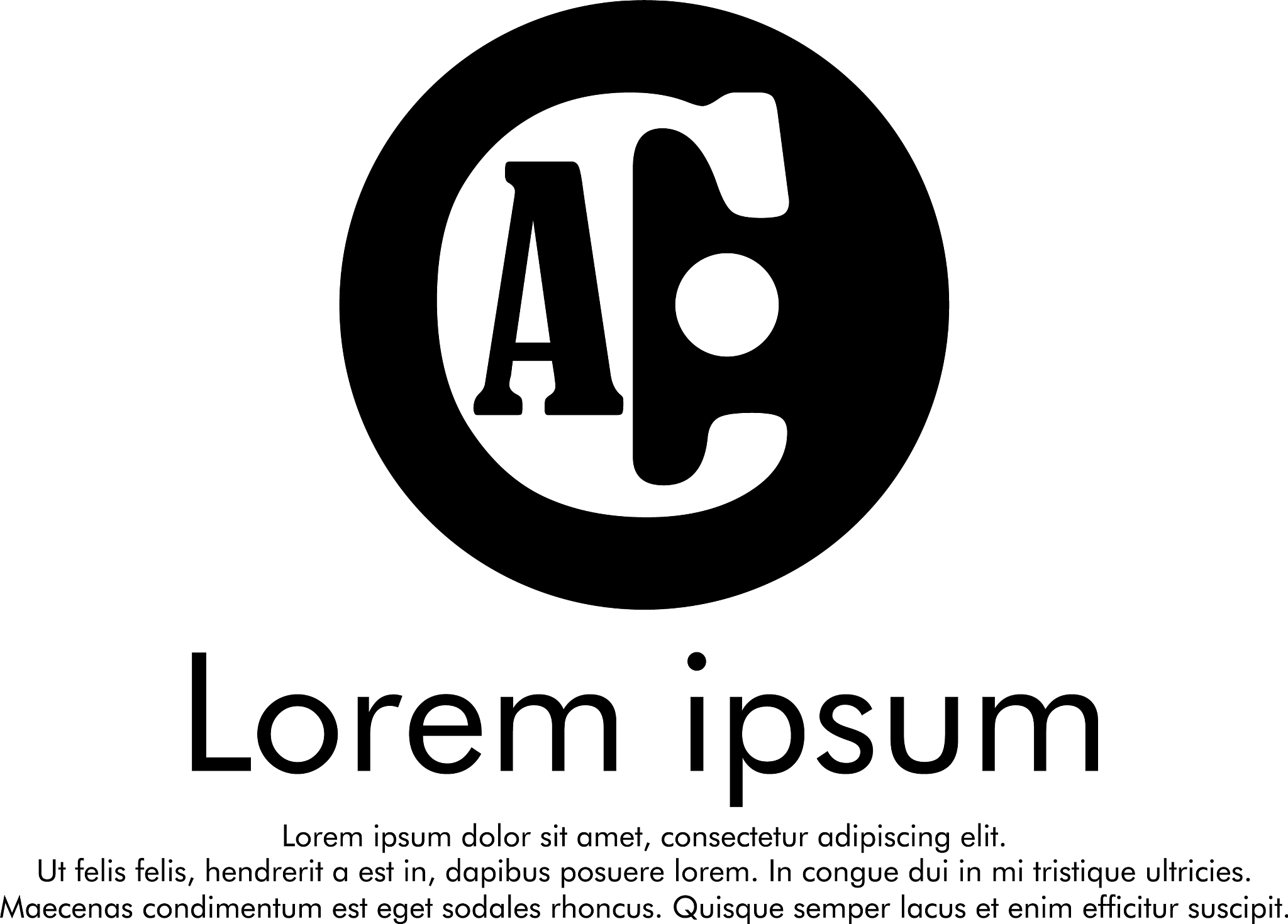 ac initial abstract logo concept for your company