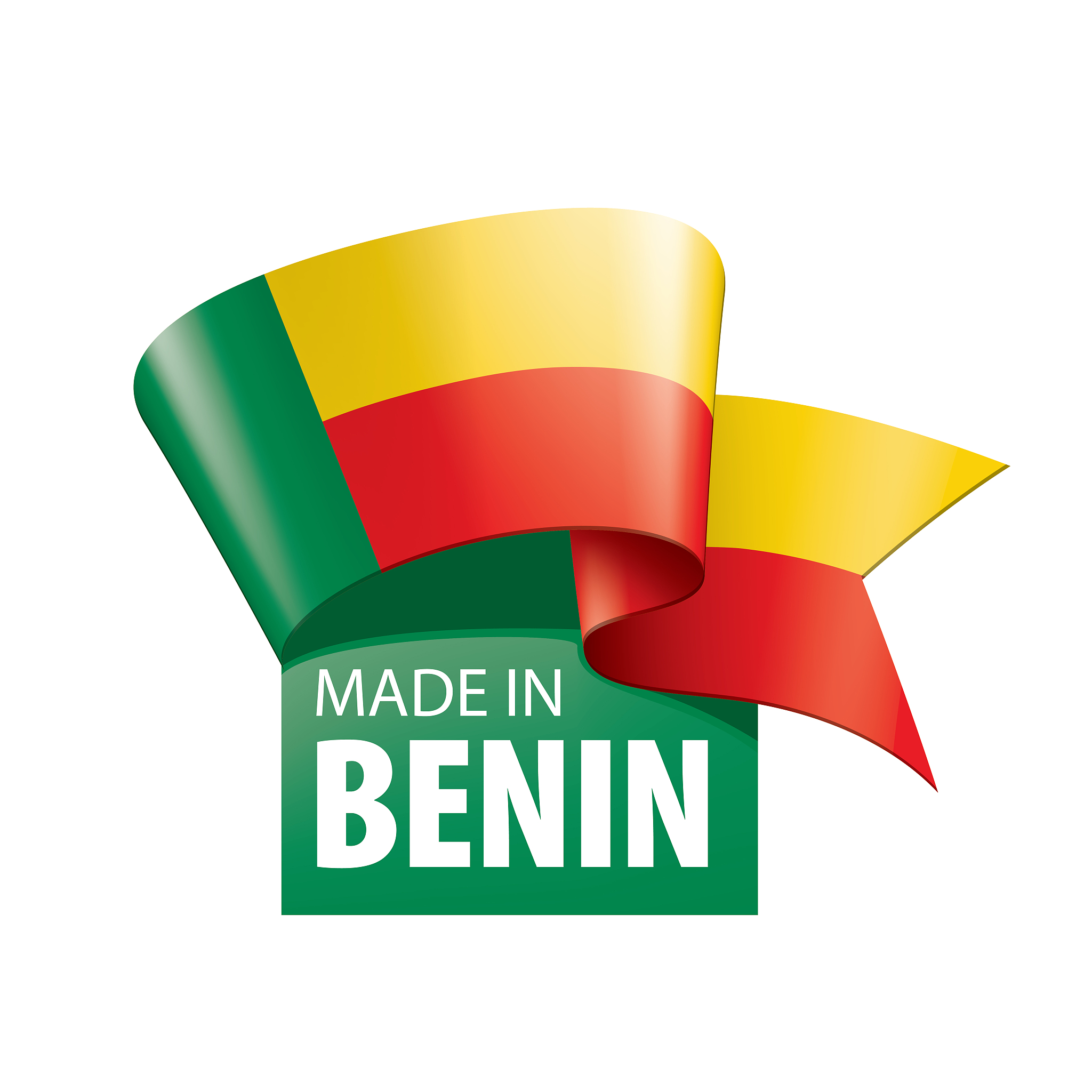 benin flag, vector illustration on a white background