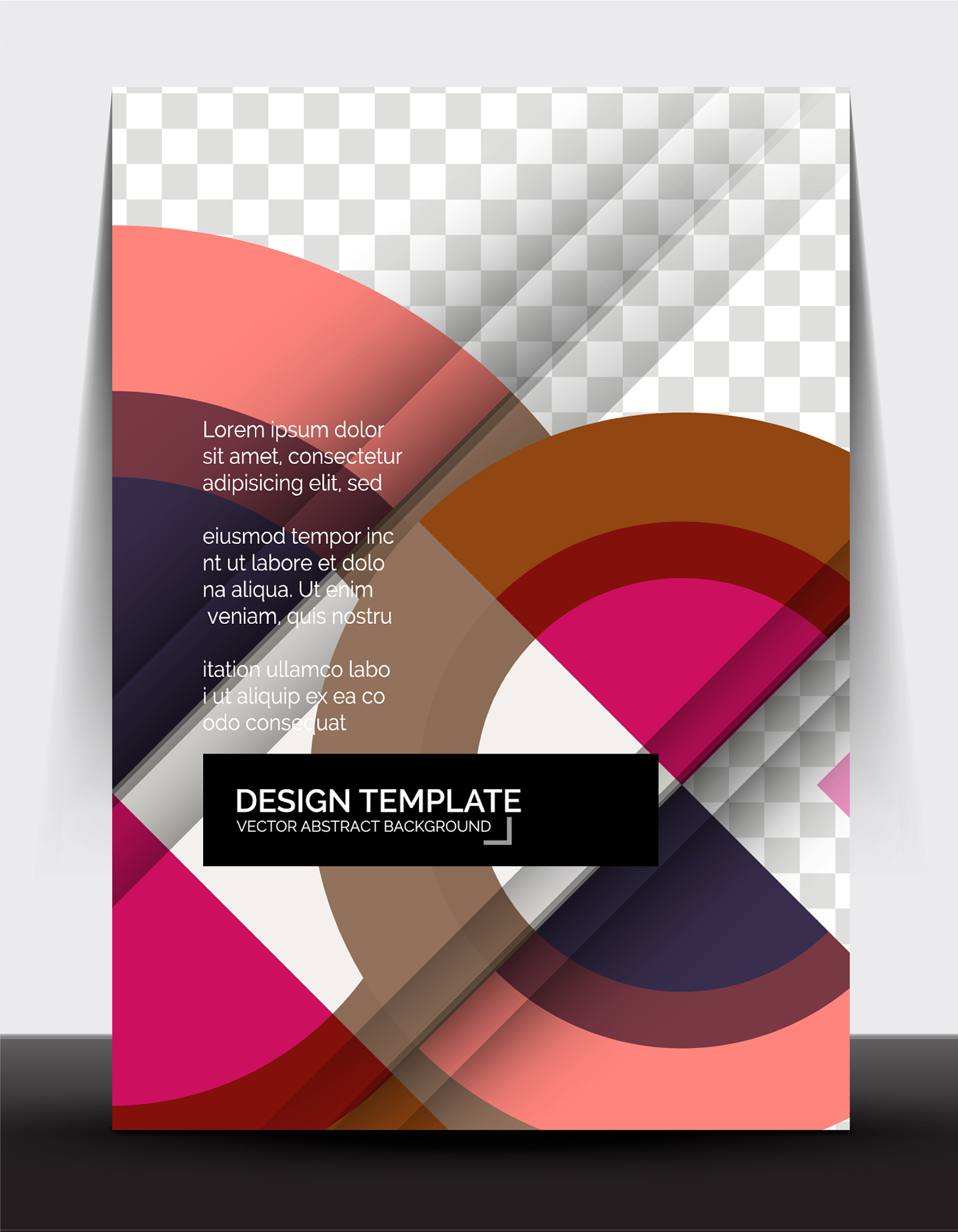 circle design a4 flyer print template annual