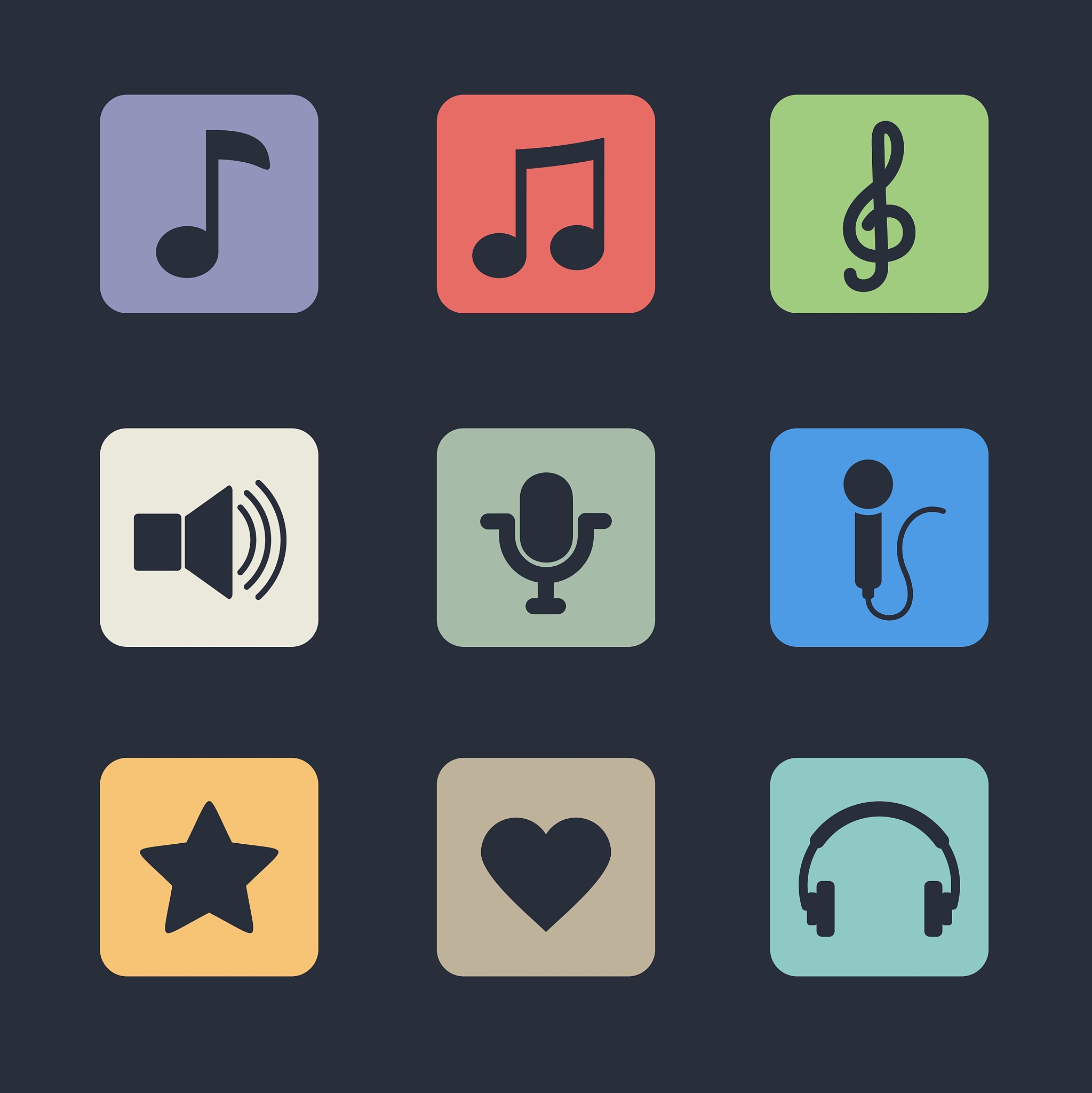 music icons for app