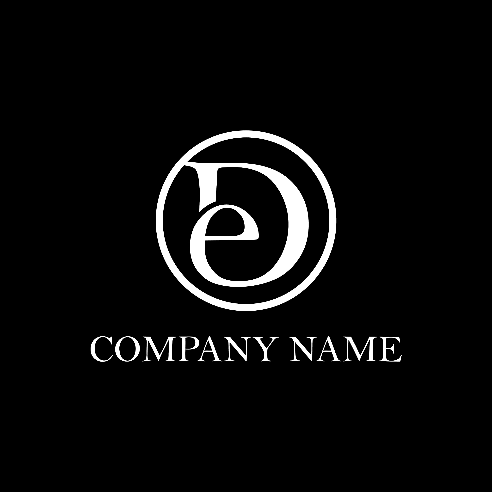 letter de logo design inspiration clean and