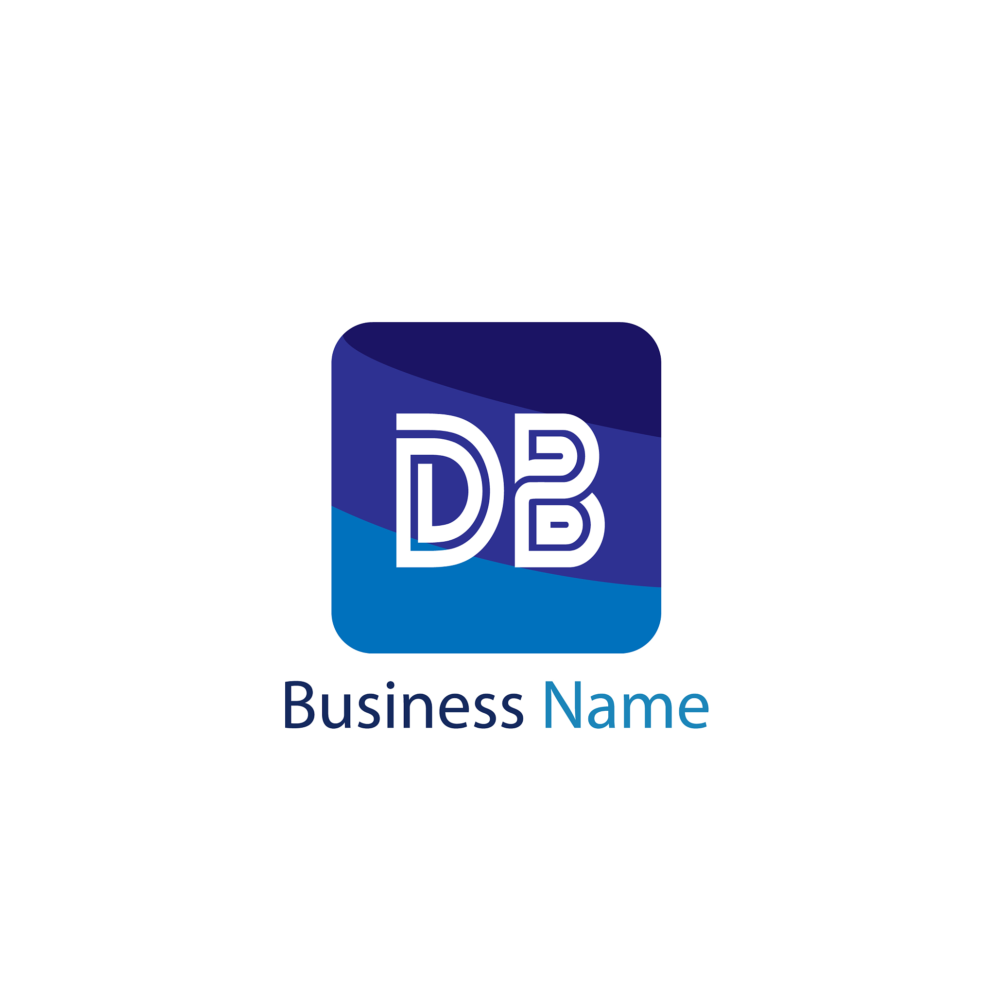 initial letter db logo template design