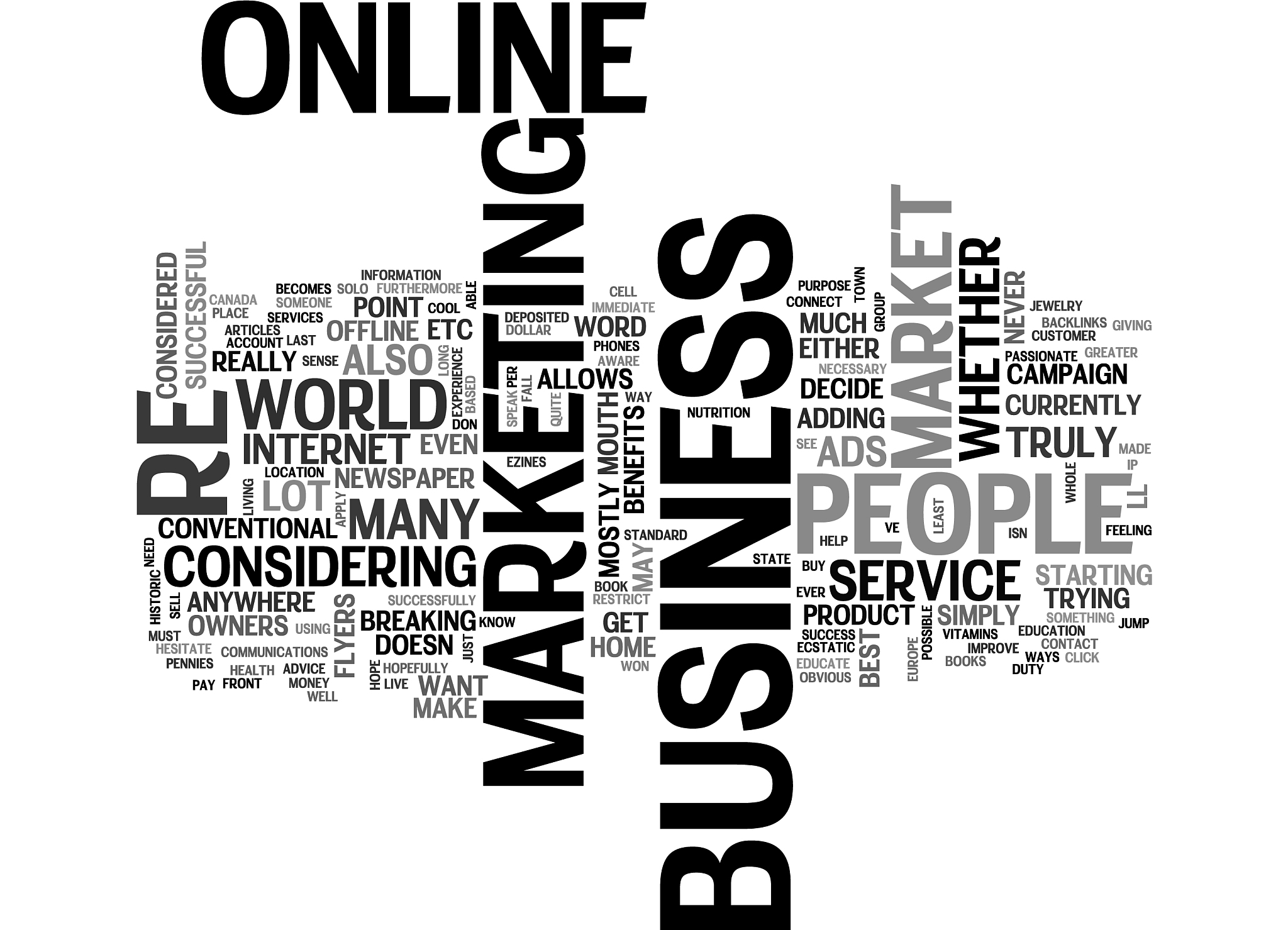 why should i market my business online text word