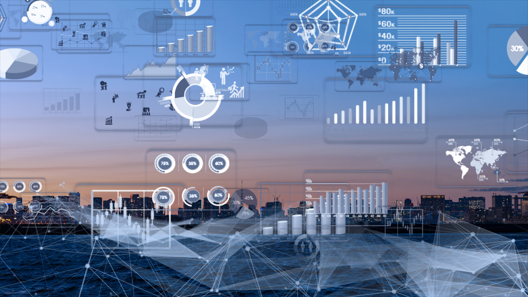 5g and ai technology, global communication network concept.