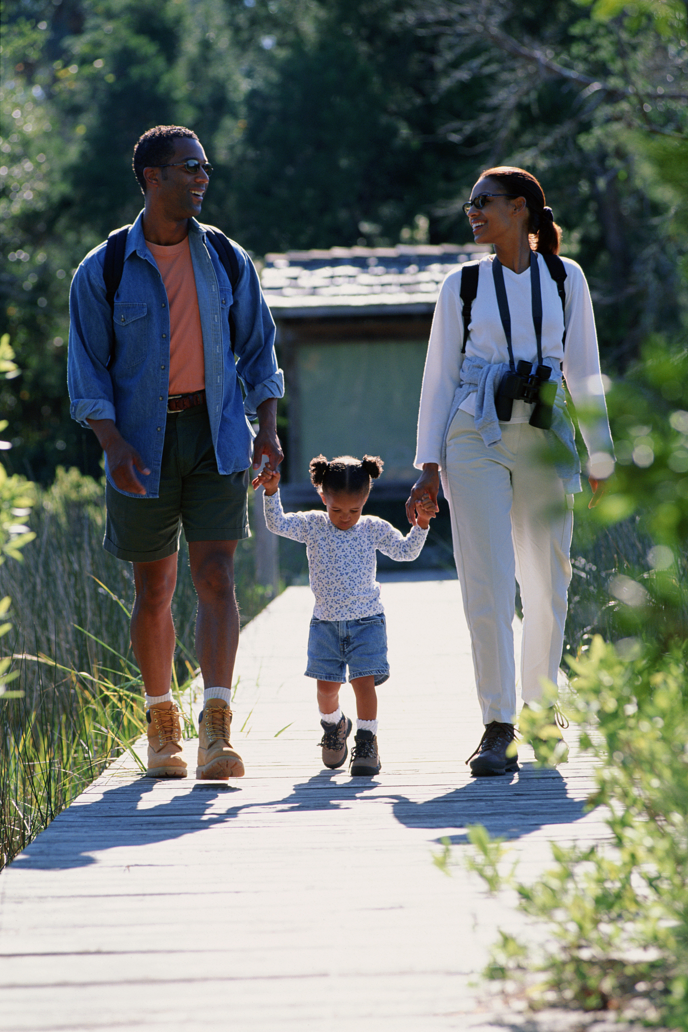 family walking outdoors