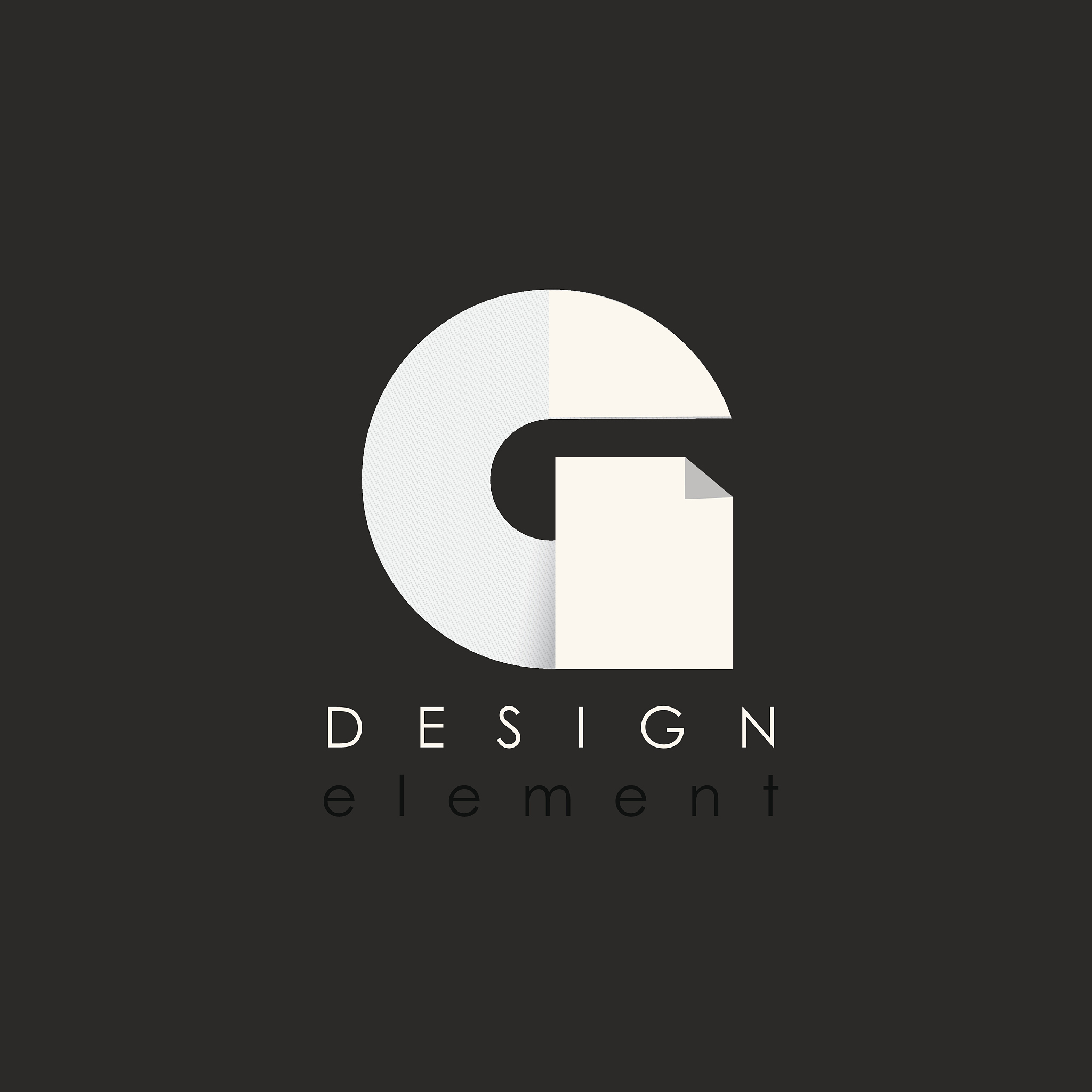 letter g design element in flat design style for business