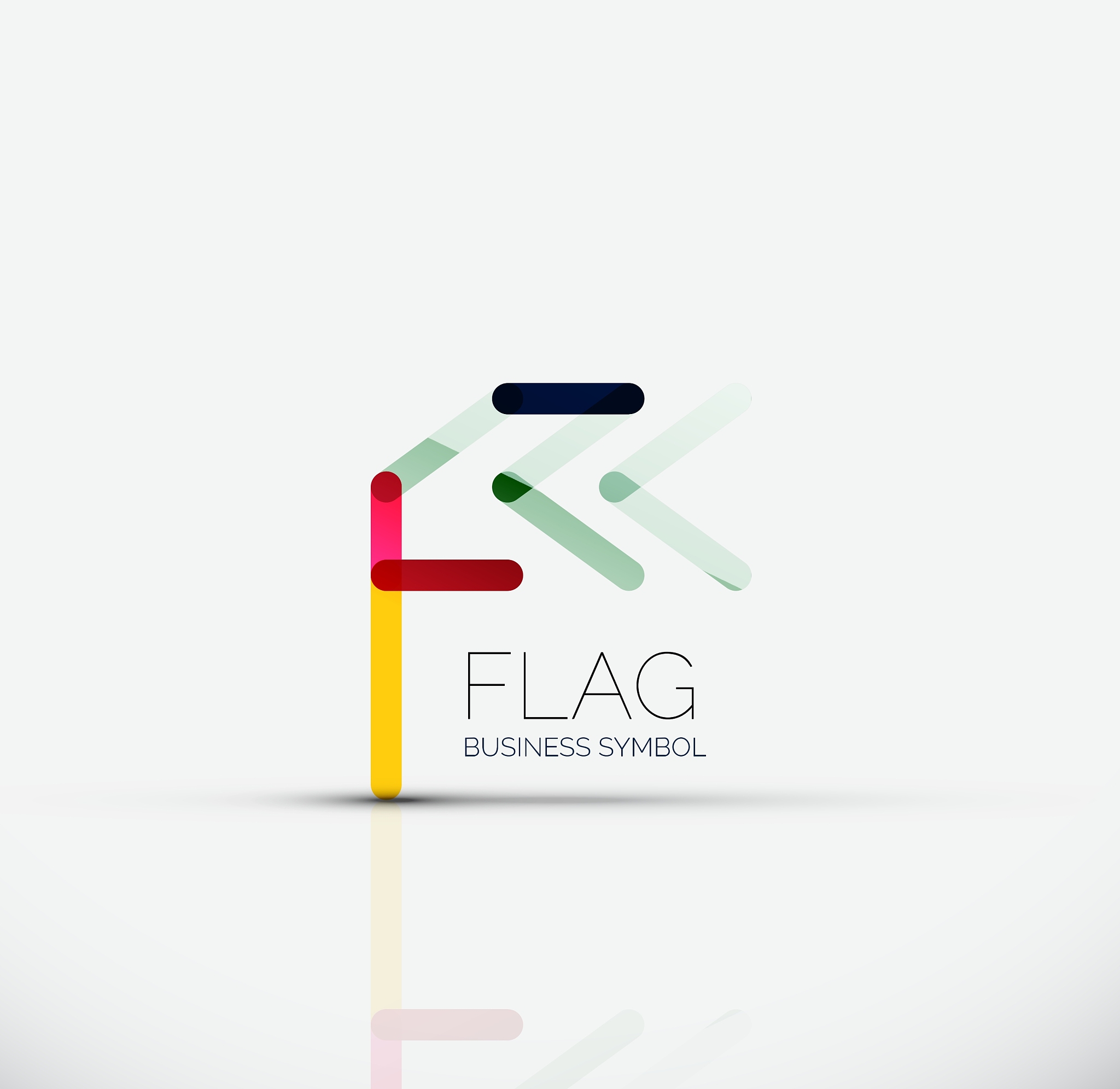 logo flag abstract linear geometric business icon