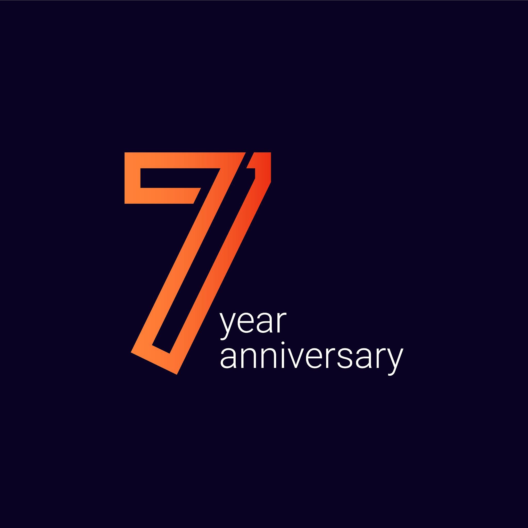7 year anniversary celebration template design