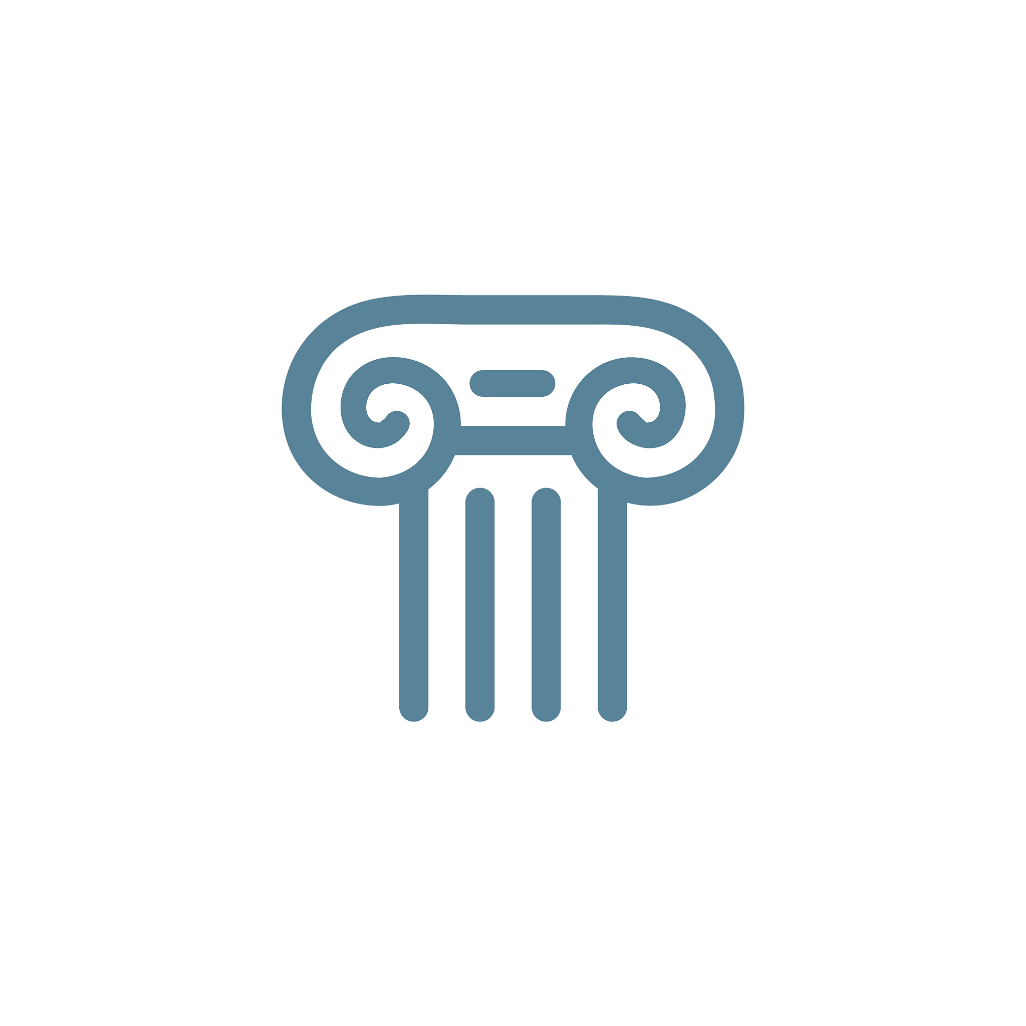 letter t roman column logo icon design template