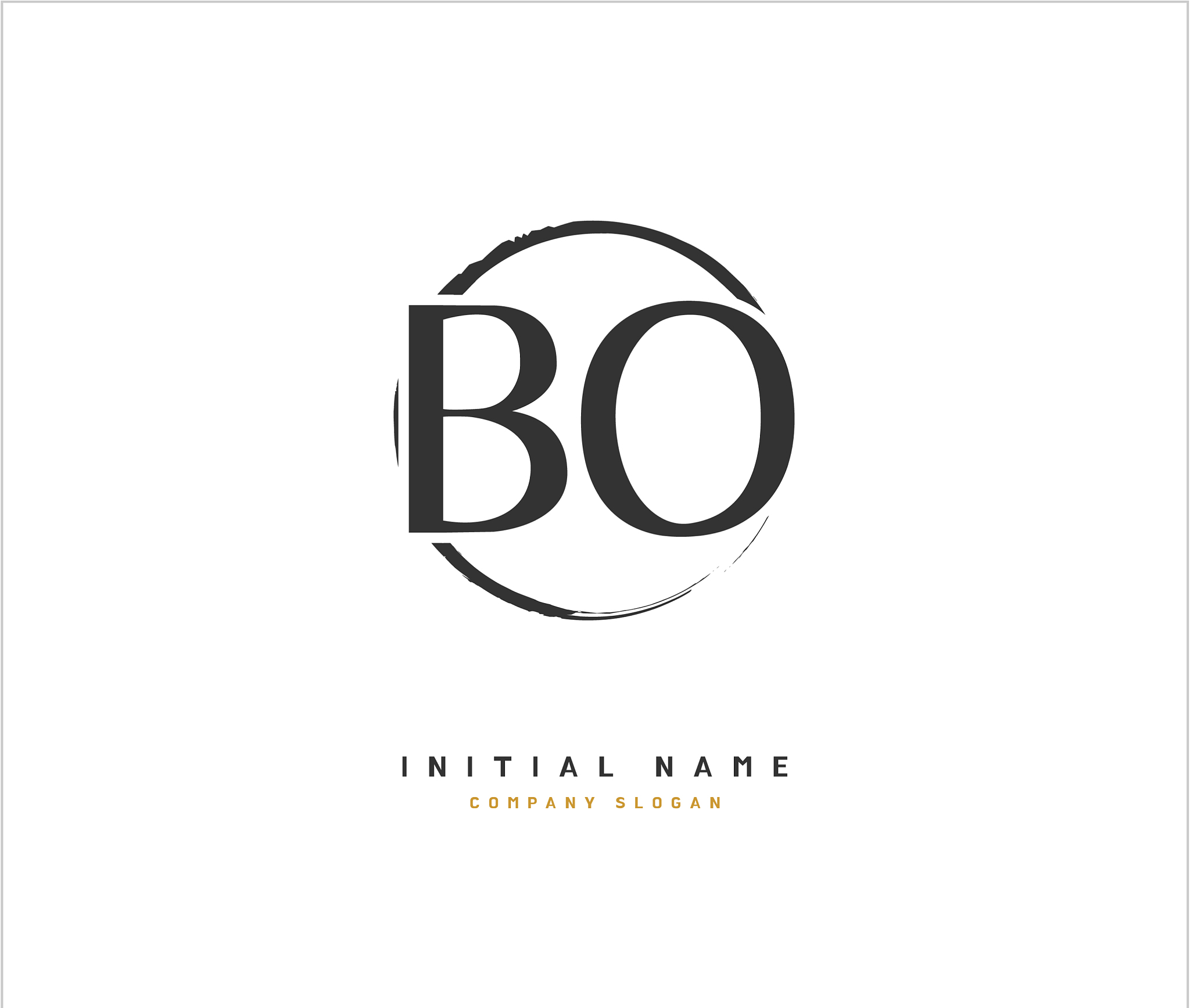 b o bo beauty initial logo handwriting logo of