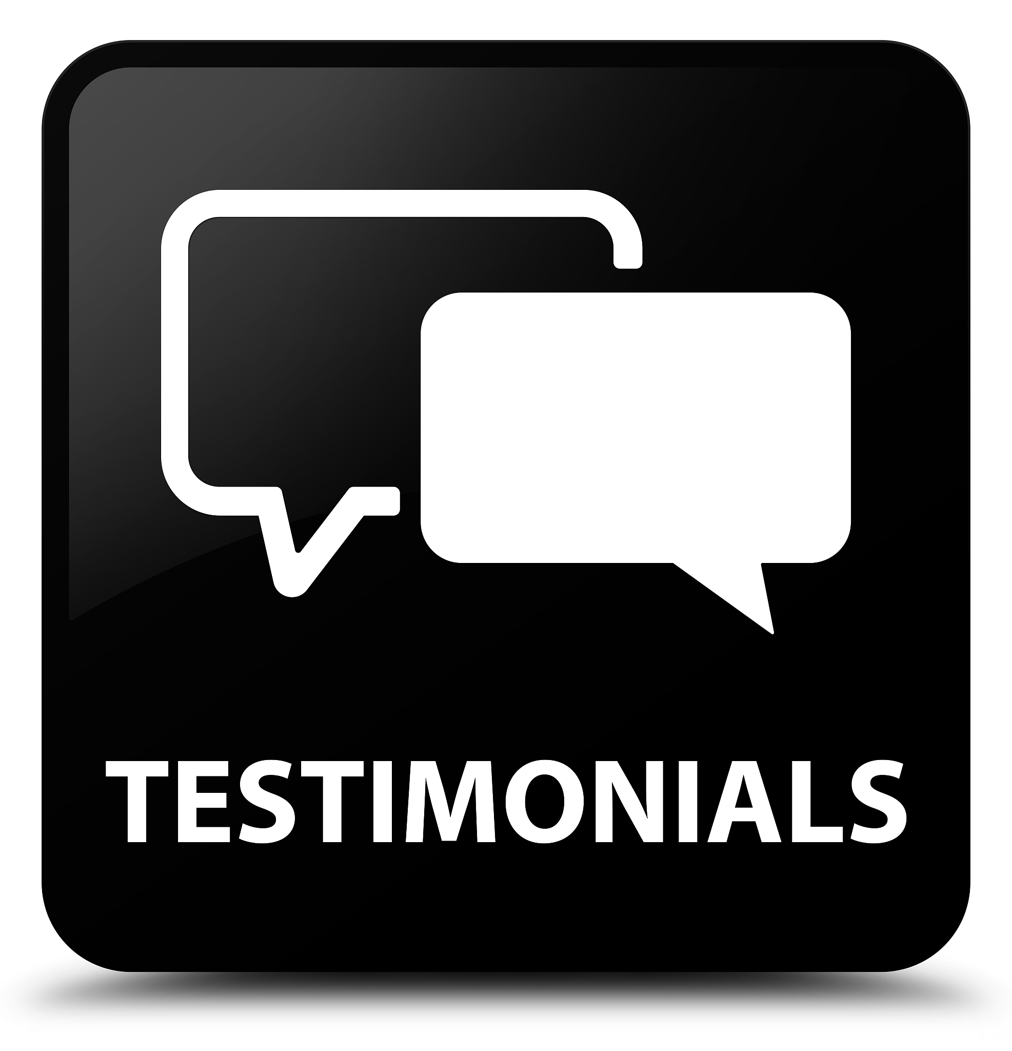 testimonials black square button