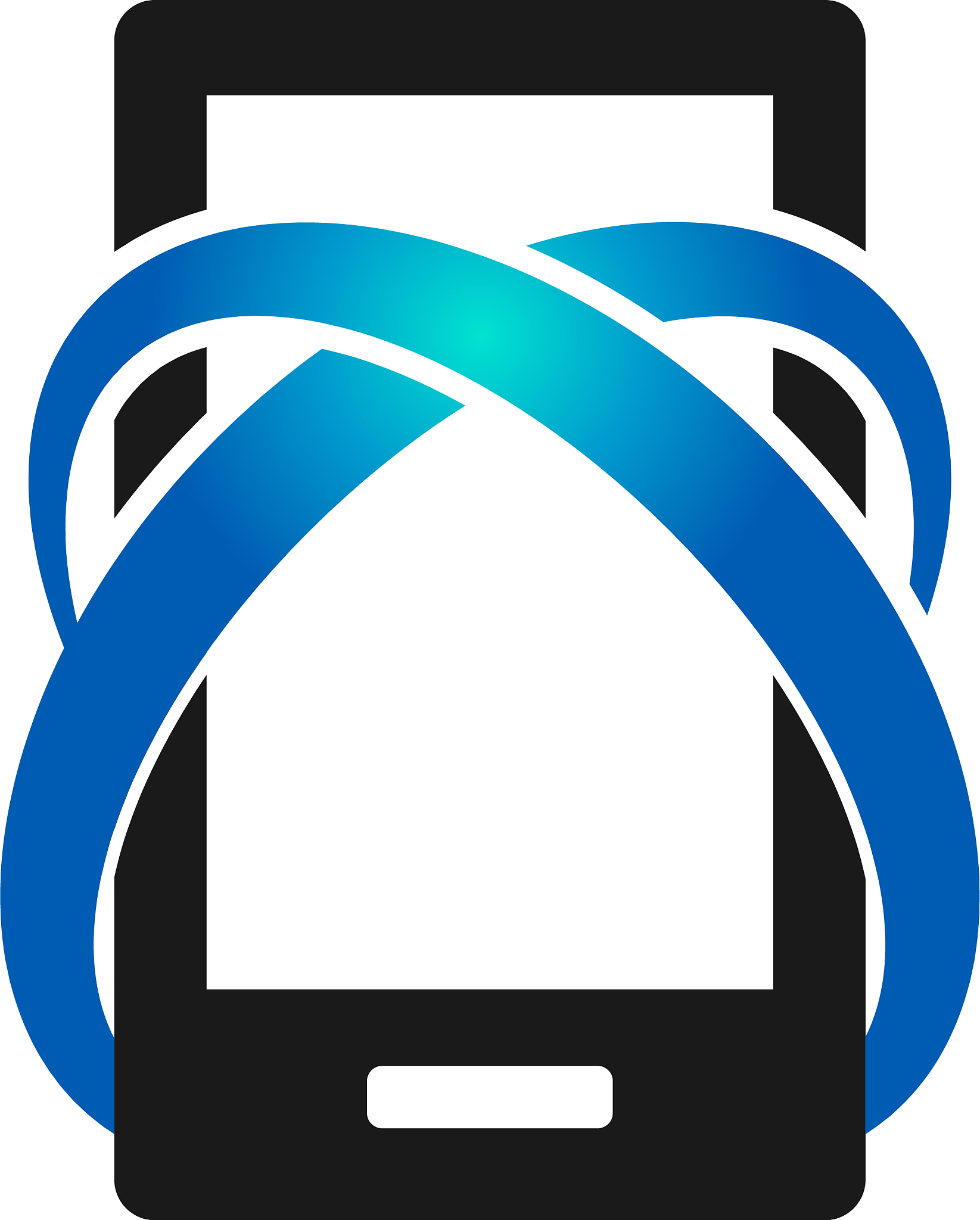 abstract mobile phone logo and icon design