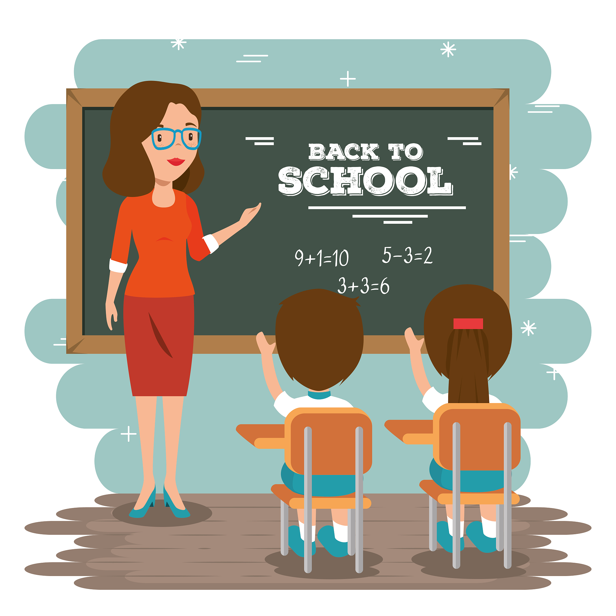 back to school teacher teaching to her students