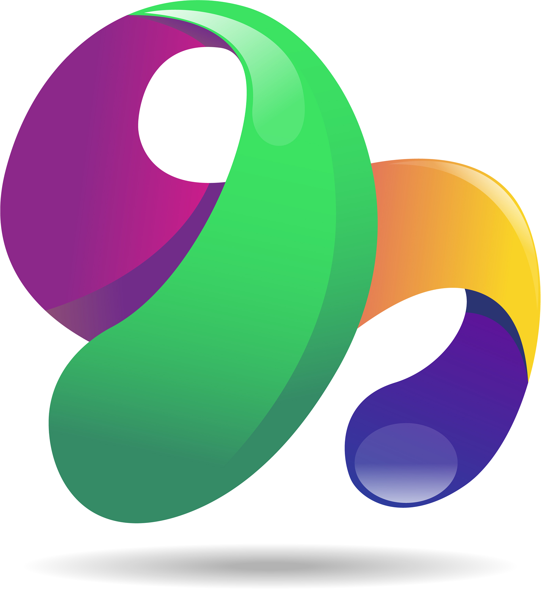 abstract colorful logo 3d modern icon concept
