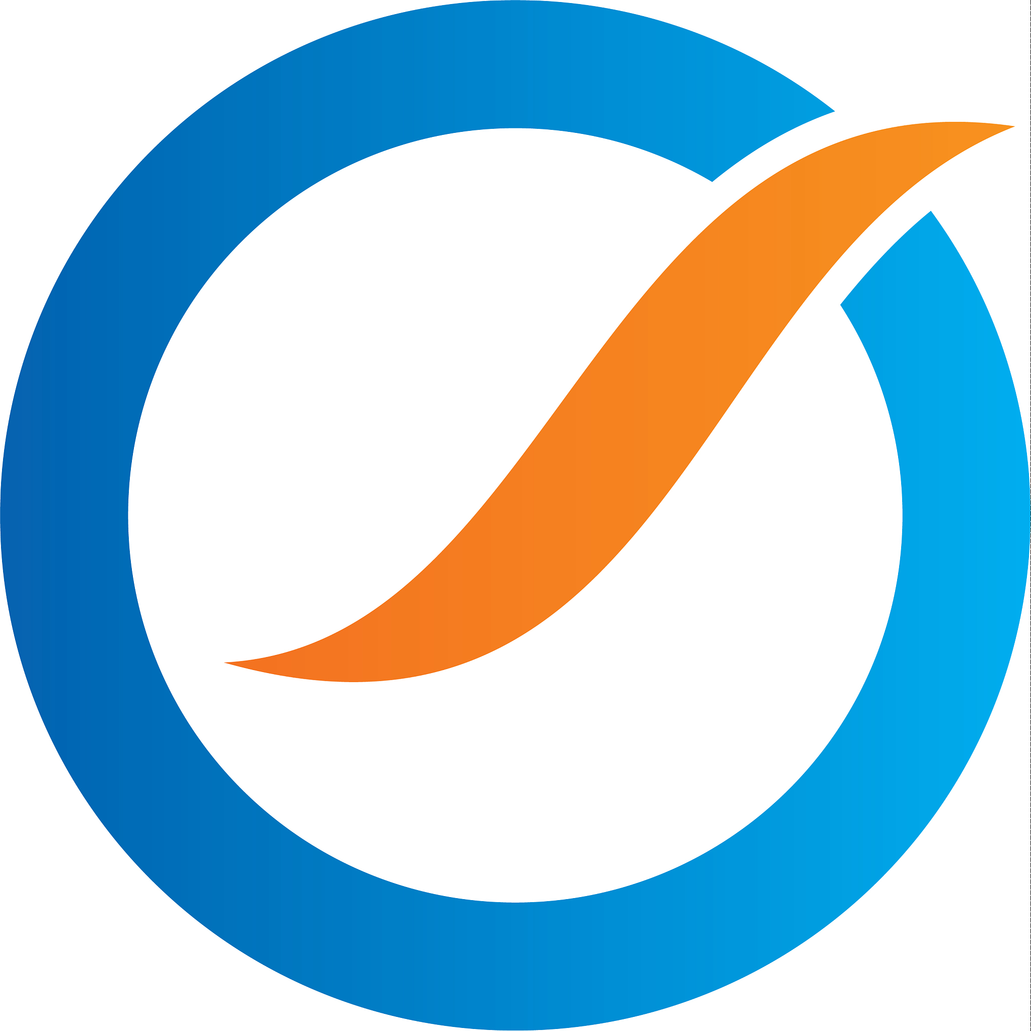 round technology business abstract logo