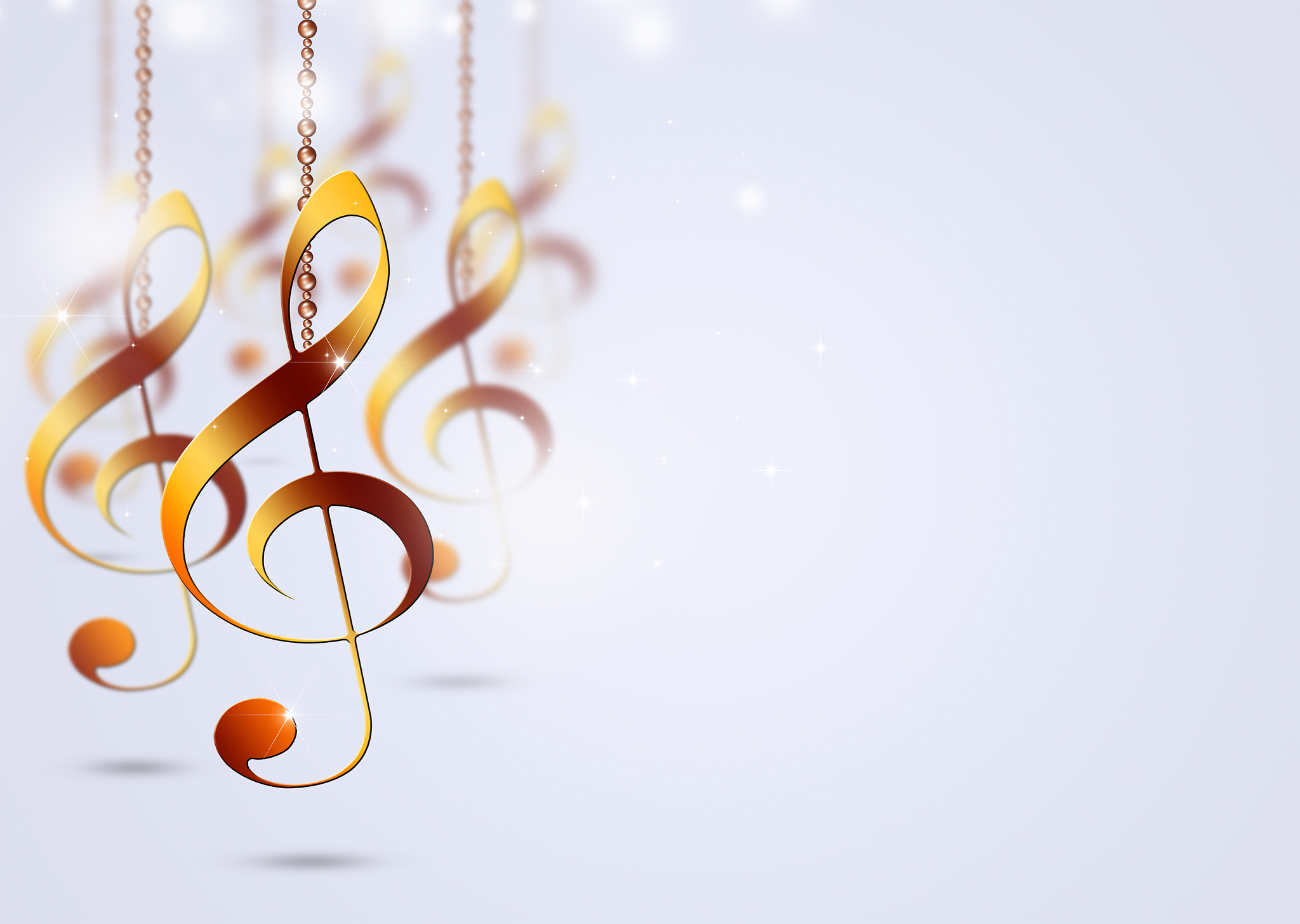 golden music notes