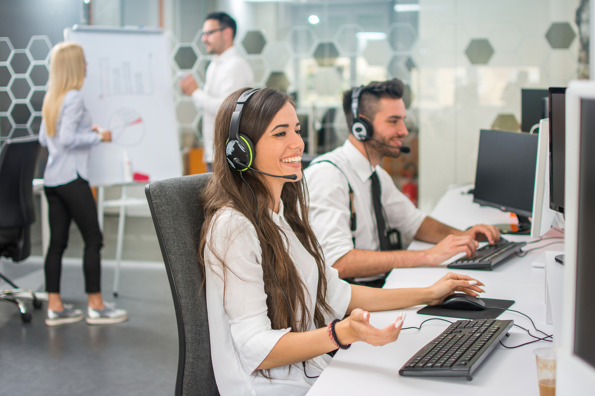 business people working in office